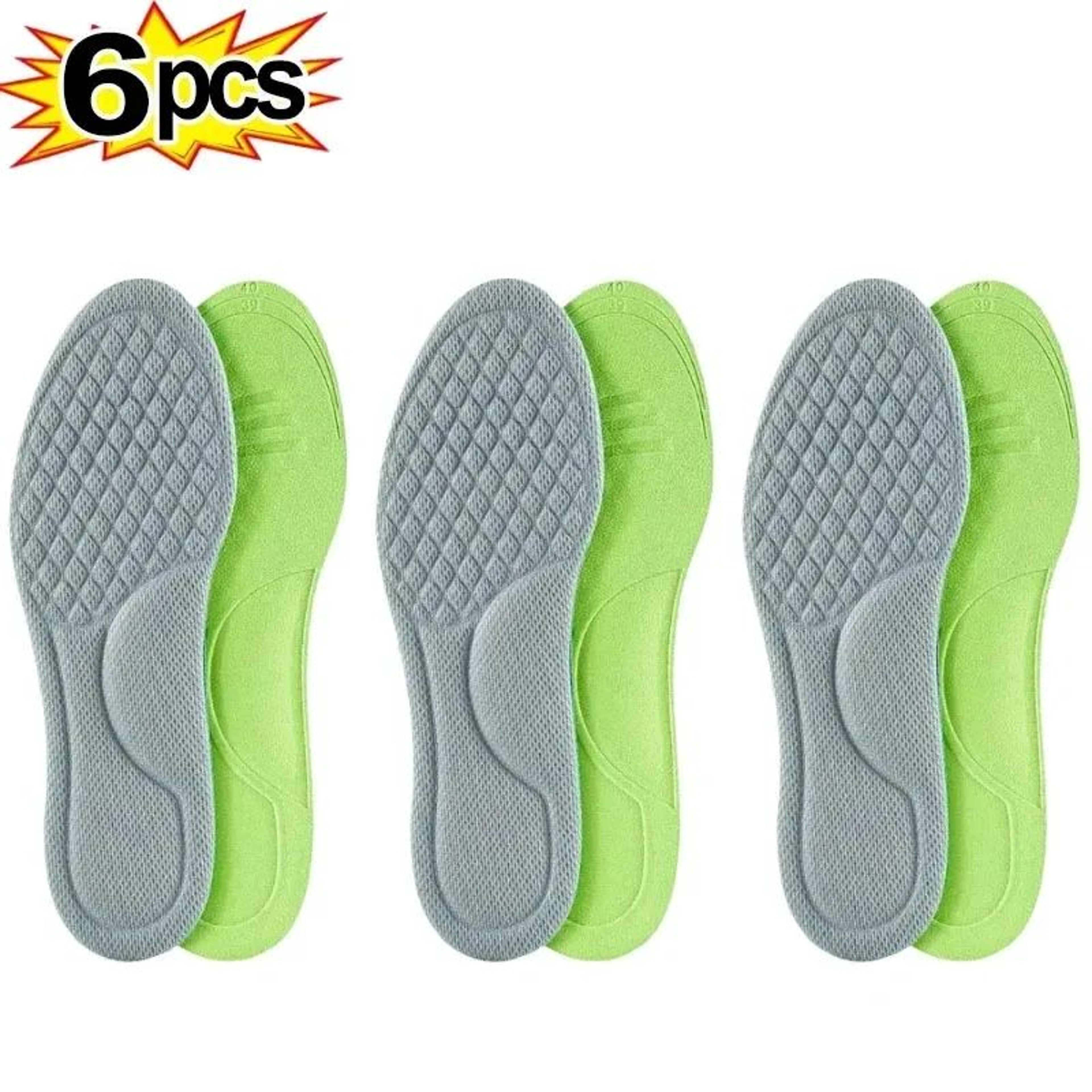 Memory Foam Orthopedic Insoles For Everyday Comfort  Deodorizing SweatAbsorbing Antibacterial 210pc 10