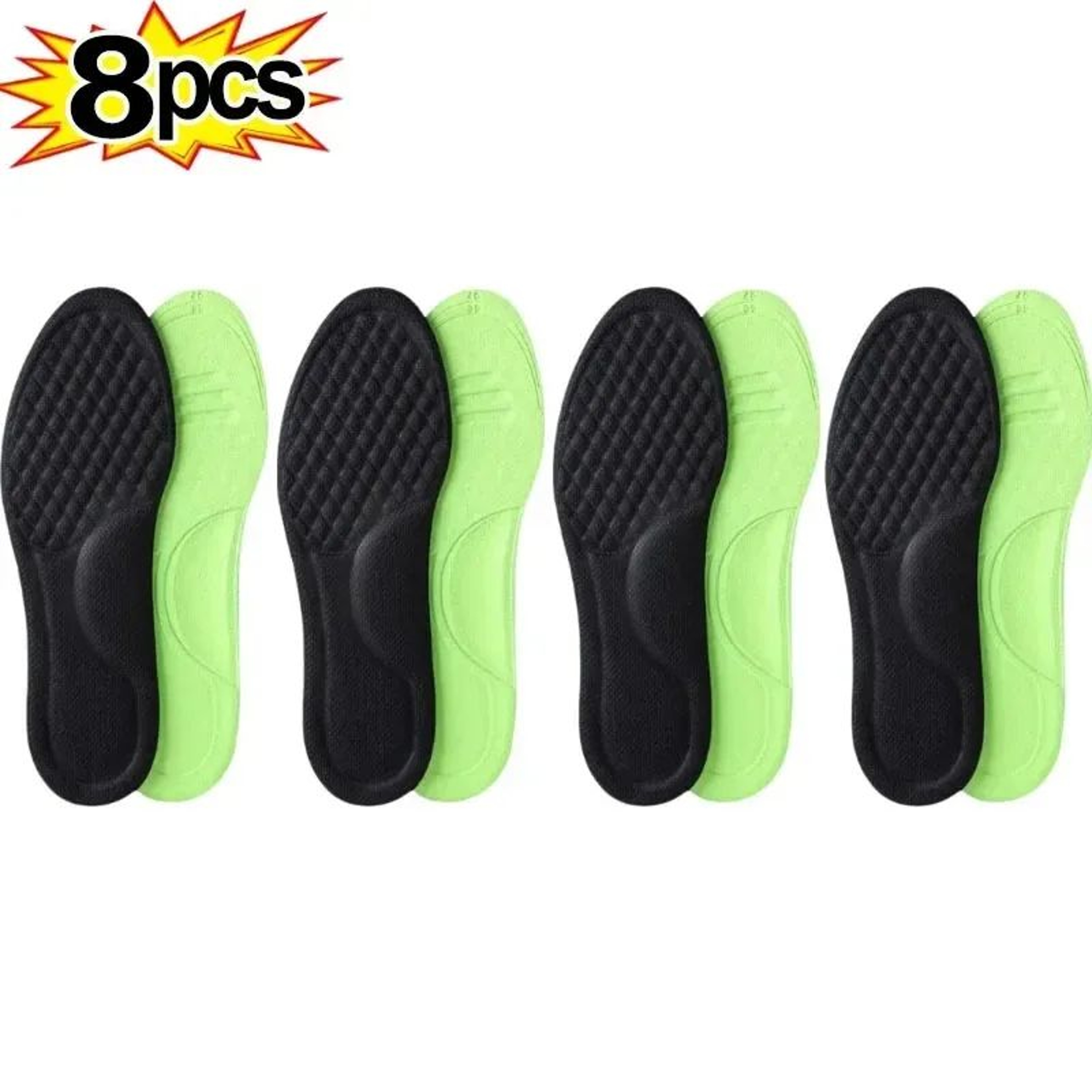 Memory Foam Orthopedic Insoles For Everyday Comfort  Deodorizing SweatAbsorbing Antibacterial 210pc 13