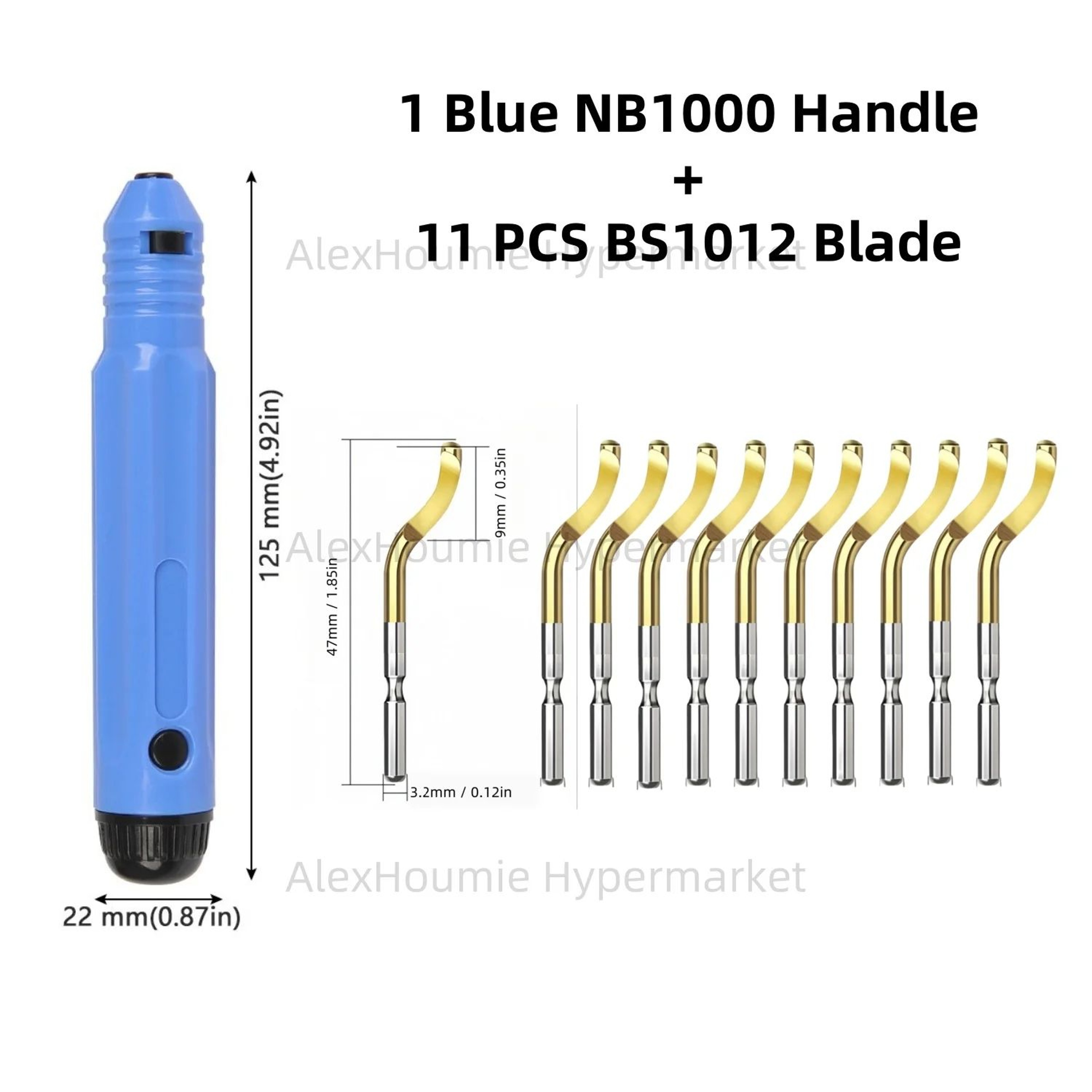 NB1100 Deburring Tool With BS1010 Blades  Precision Burr Remover For Metal Plastic PVC  3D Prints 10