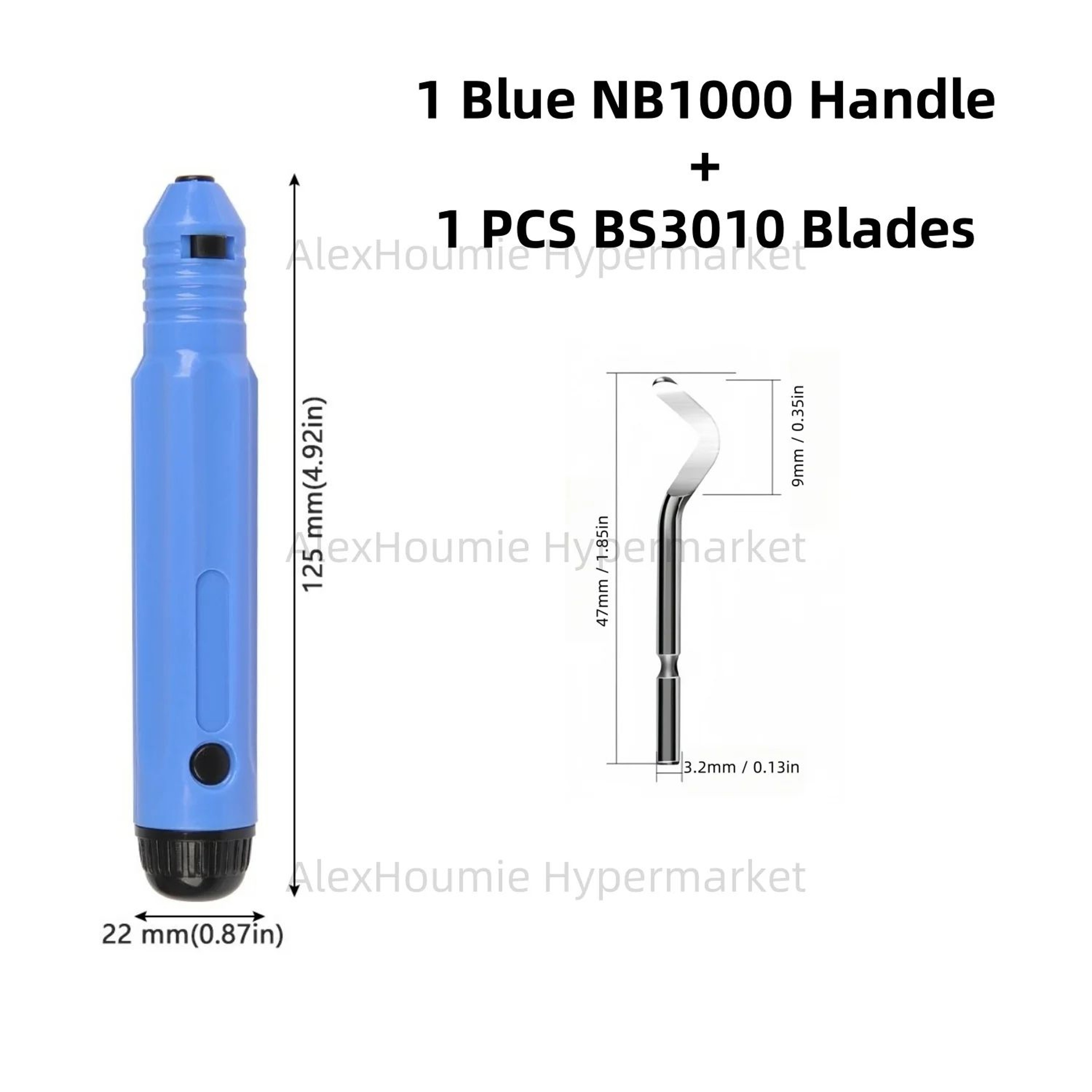 NB1100 Deburring Tool With BS1010 Blades  Precision Burr Remover For Metal Plastic PVC  3D Prints 8