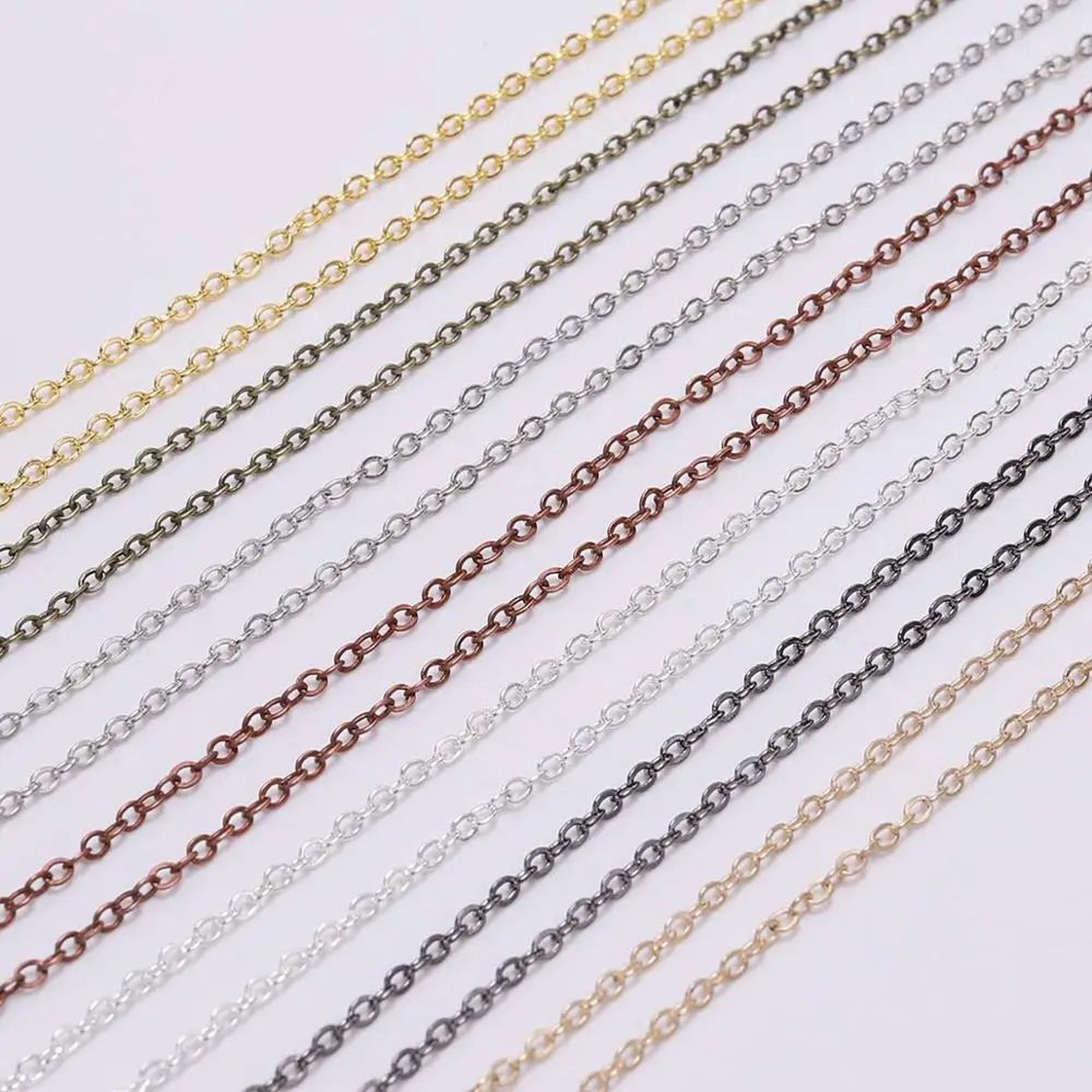 Gold Plated Necklace Chain 5m Roll For Jewelry Making DIY Crafts 2