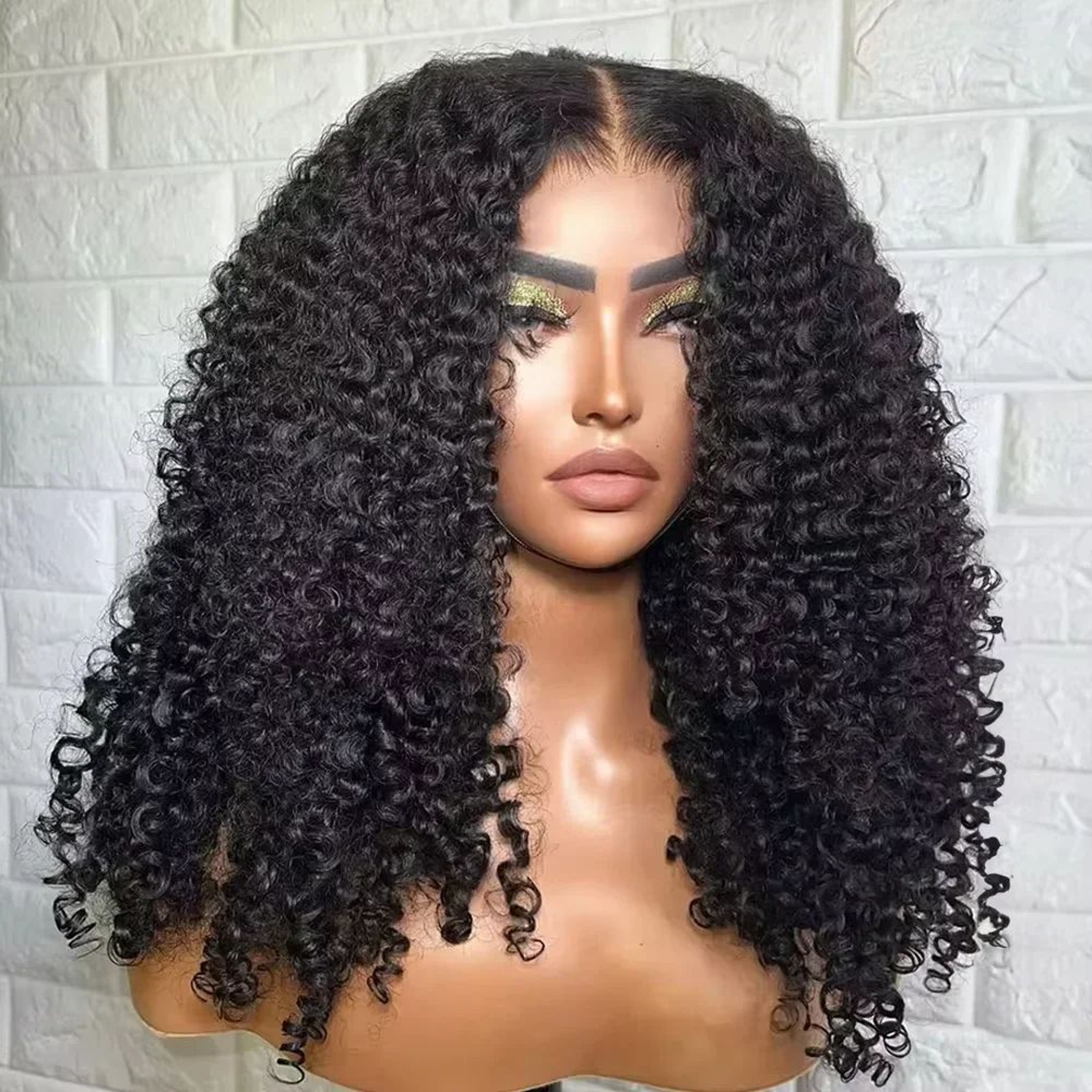 Kinky Curly 13x6 HD Lace Frontal Glueless Human Hair Wig  4C Afro Curly Volume 0
