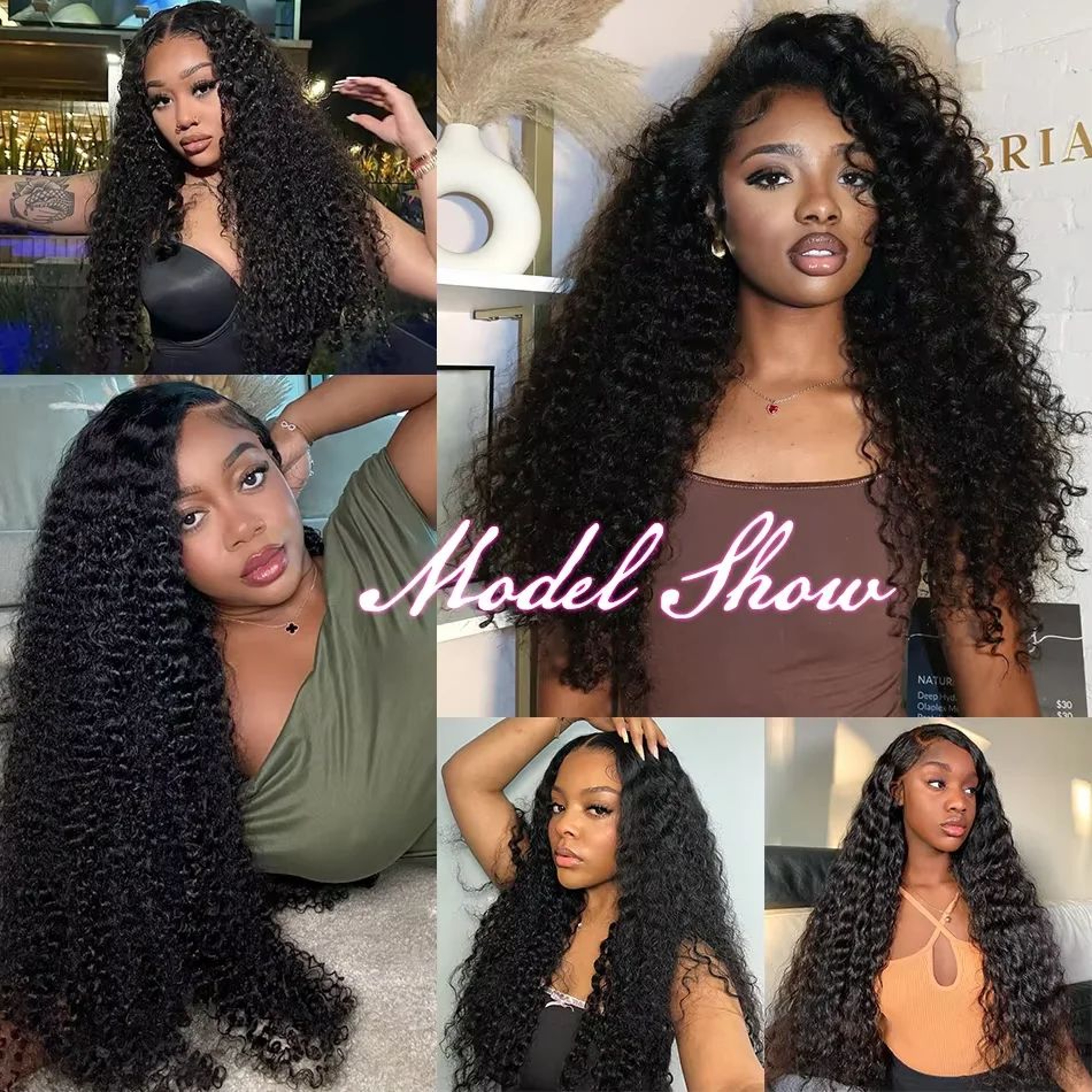 Luvin Deep Wave Raw Virgin Human Hair Bundles 3034 Inch Double Weft Weave 5