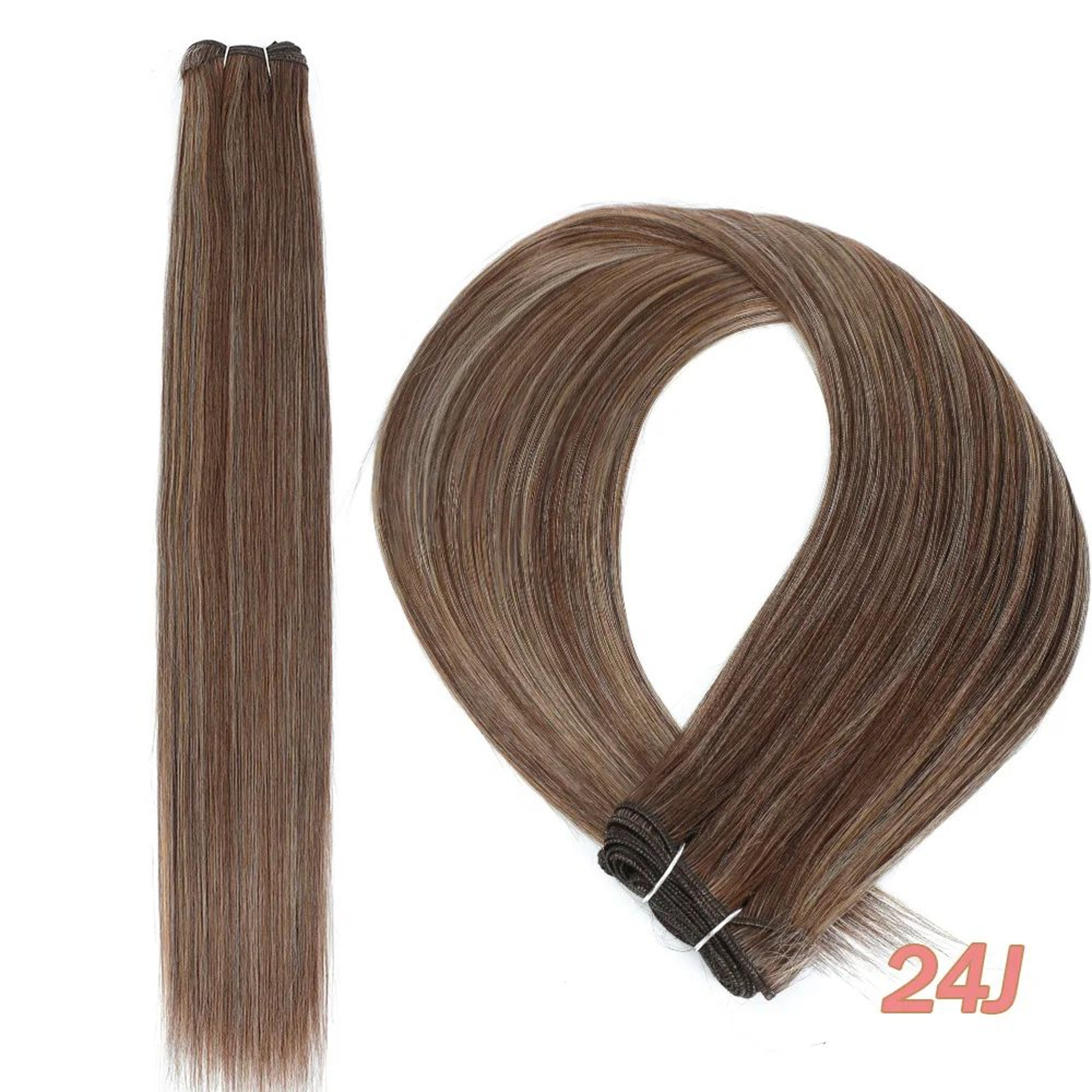 32Inch Ombre Straight Synthetic Hair Bundles 200g HeatStyle Weft Extensions Highlights  Grey Option 2