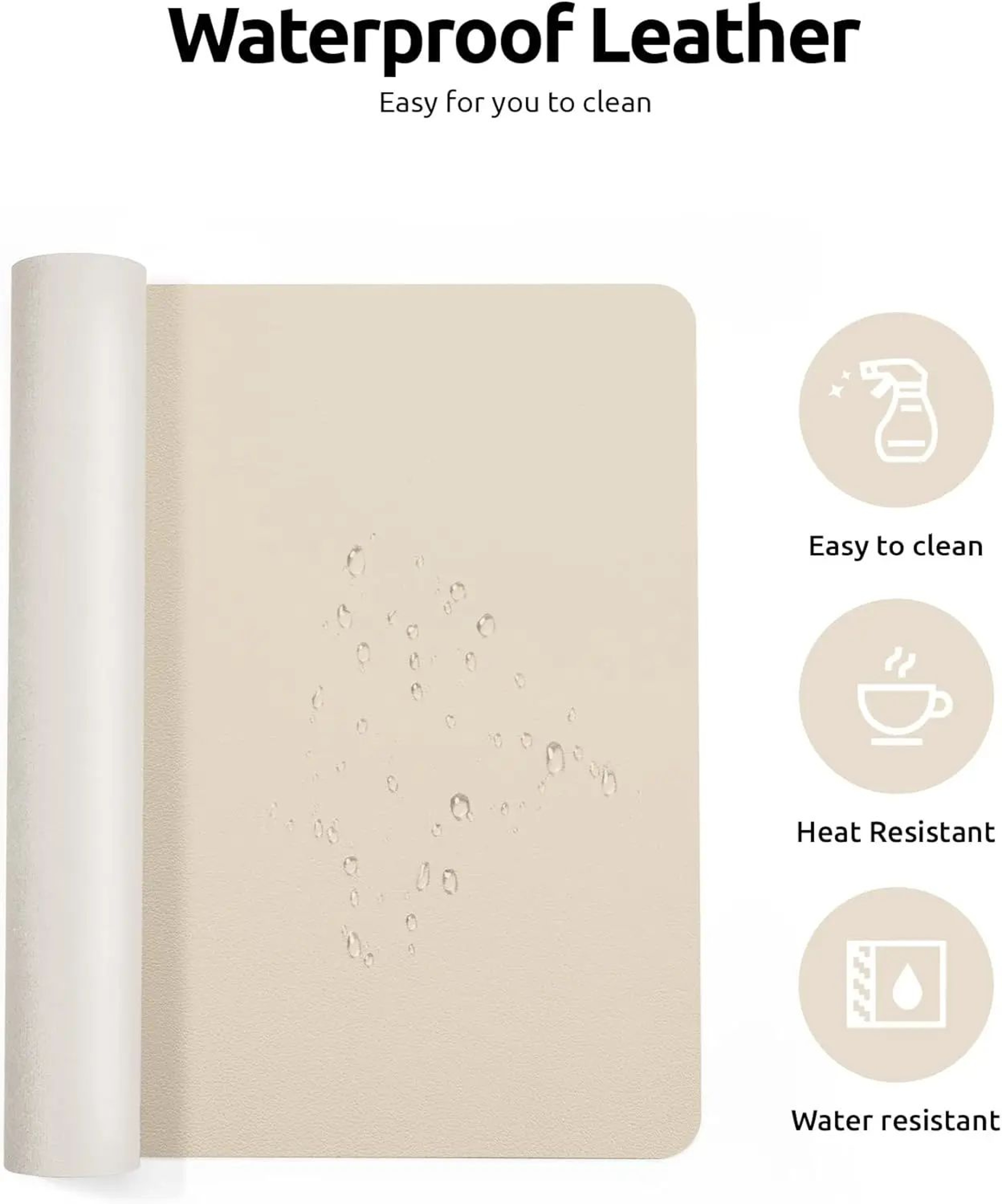 PU Leather Desk Pad Protector  NonSlip Desk Mat Protector  Large Mouse Pad For Office Desks 3