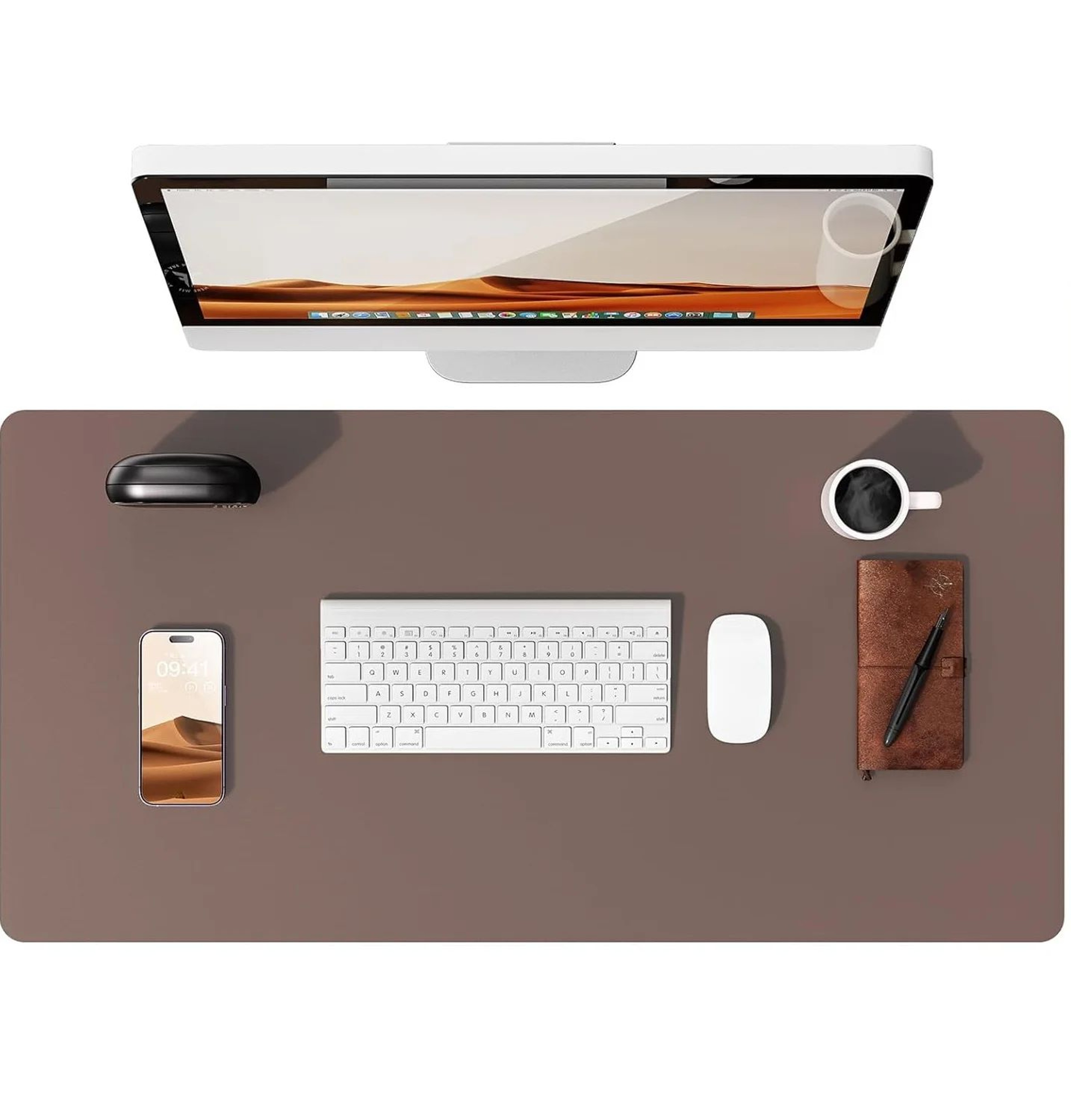PU Leather Desk Pad Protector  NonSlip Desk Mat Protector  Large Mouse Pad For Office Desks 9