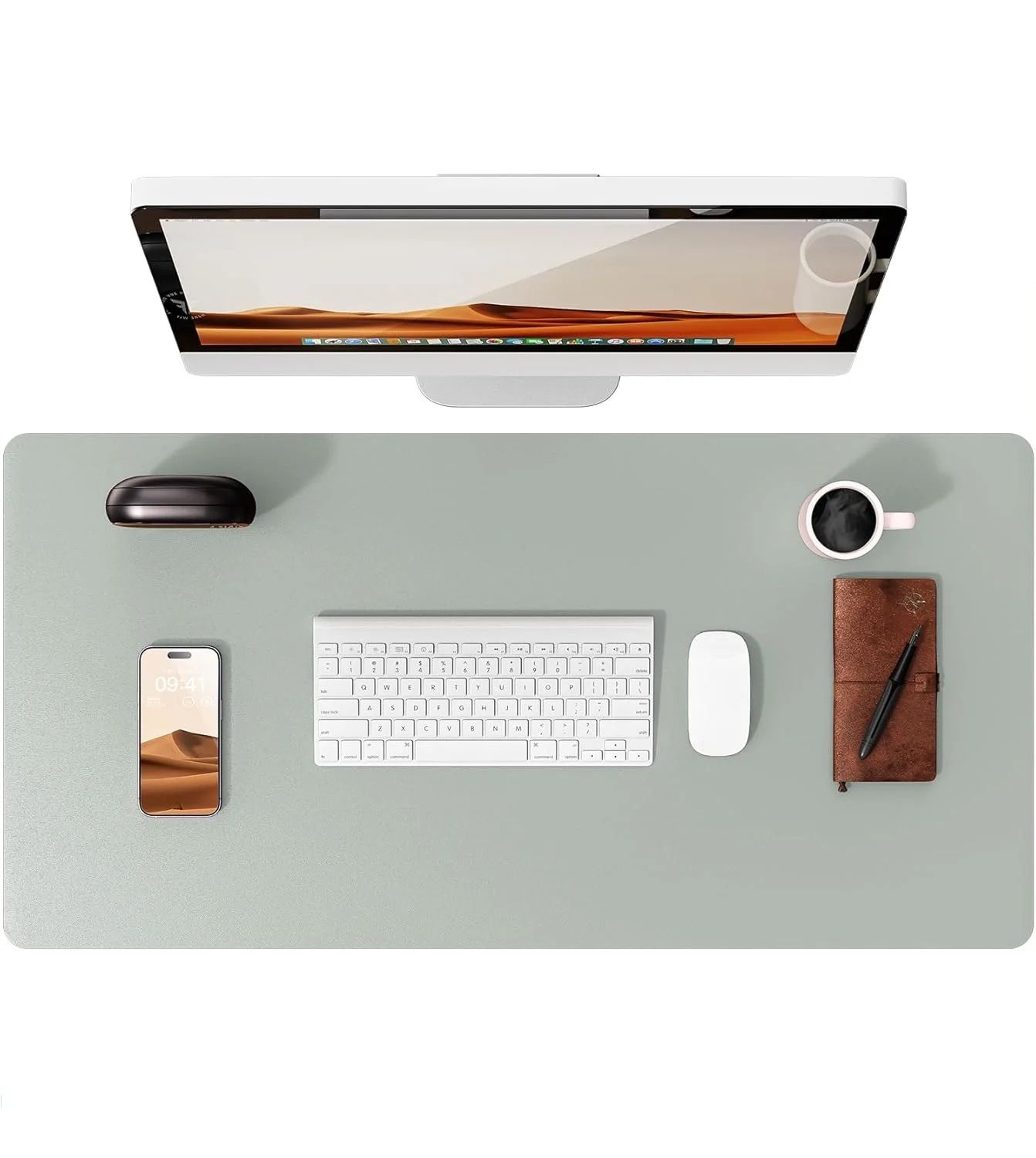 PU Leather Desk Pad Protector  NonSlip Desk Mat Protector  Large Mouse Pad For Office Desks 20