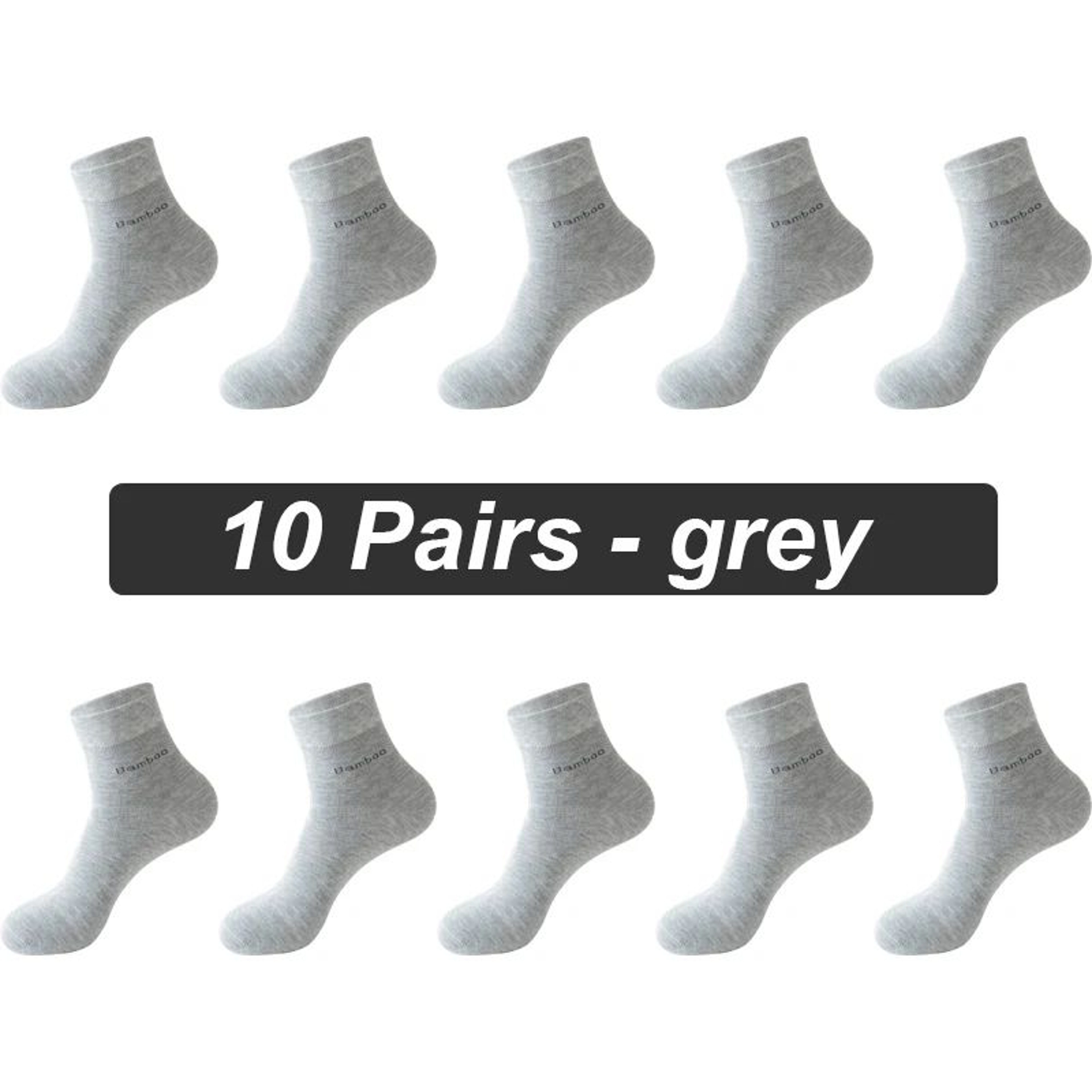 Mens Bamboo Fiber Socks 10 Pairs  Breathable Antibacterial Comfort EU 3846 1