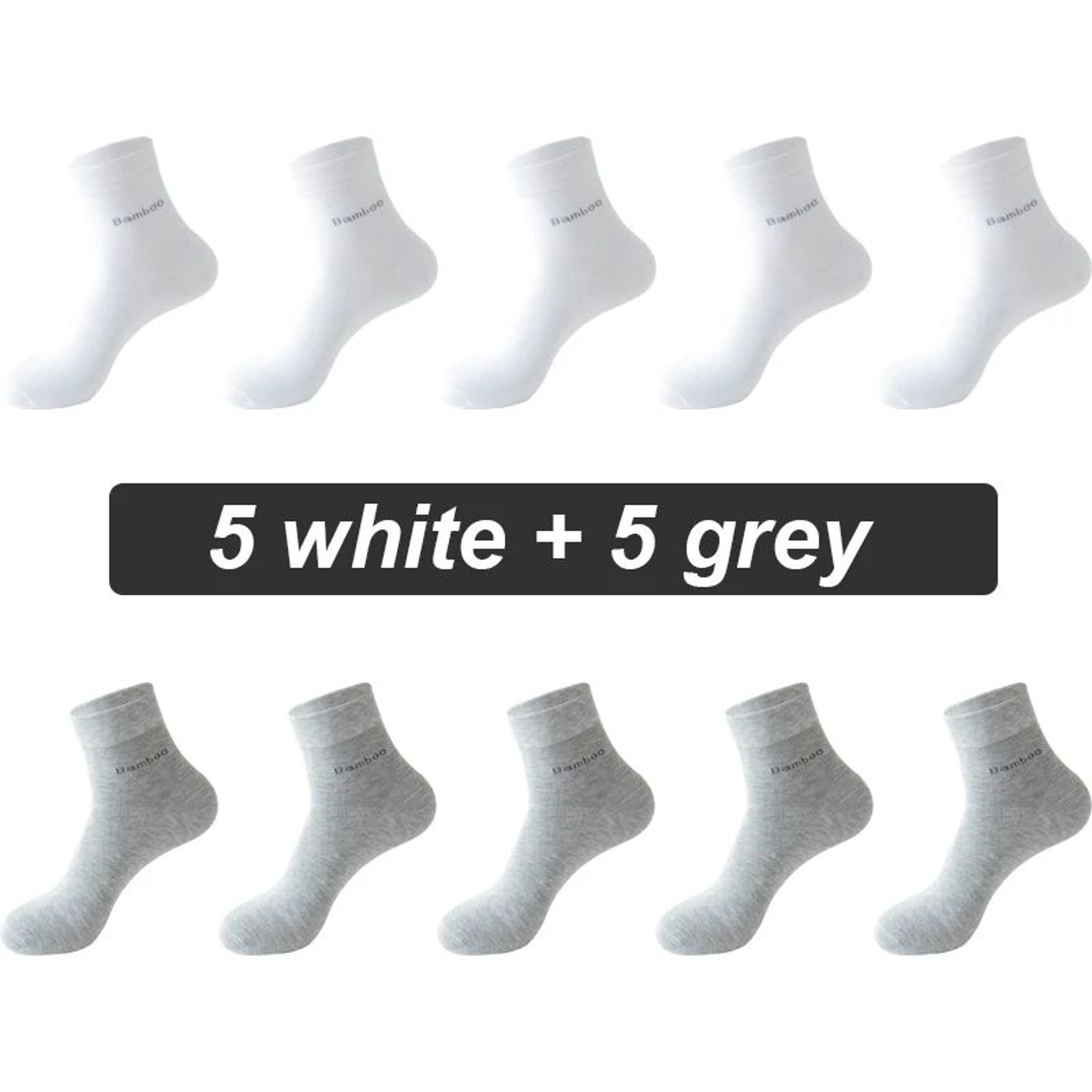 Mens Bamboo Fiber Socks 10 Pairs  Breathable Antibacterial Comfort EU 3846 10