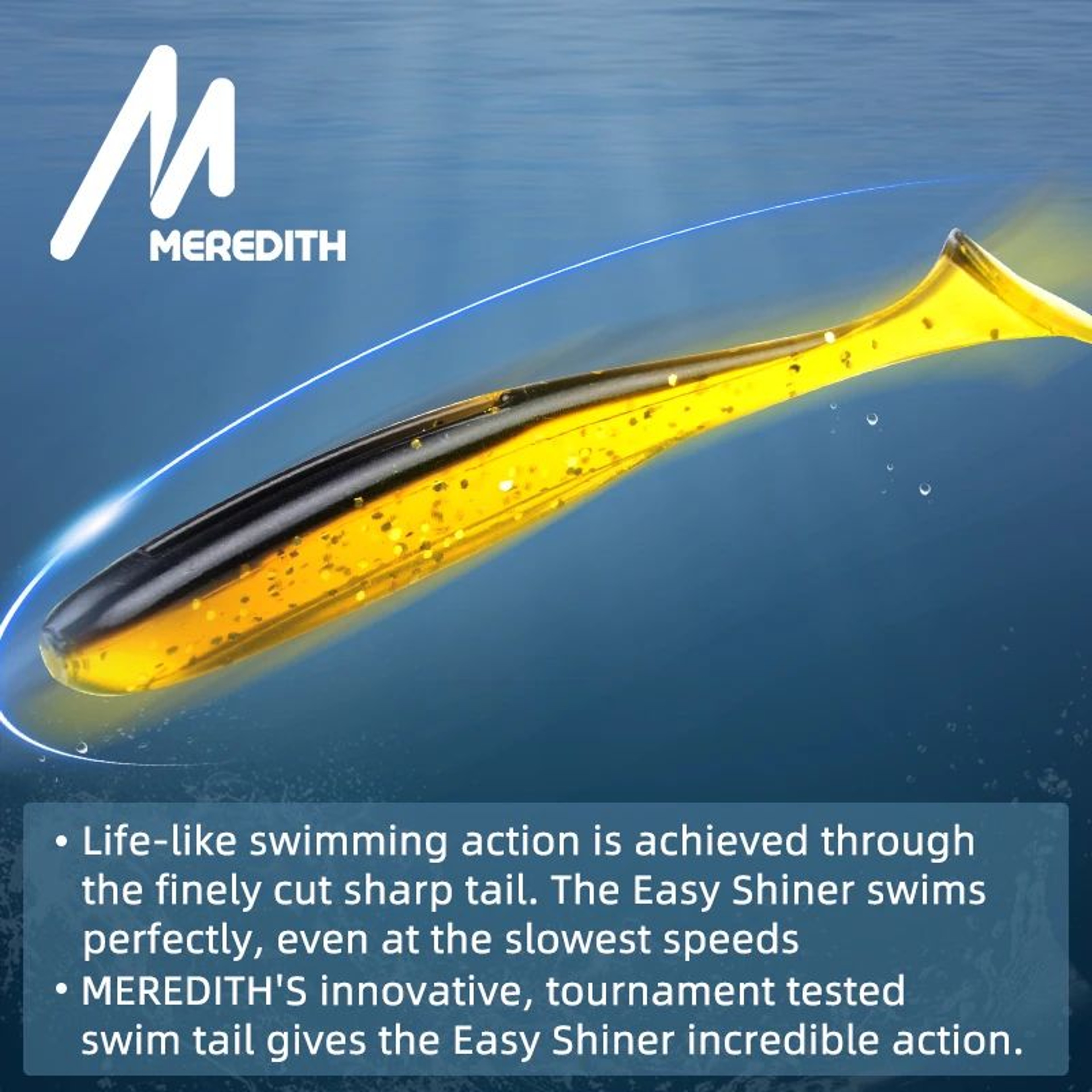 MEREDITH Easy Shiner Soft Plastic Fishing Lures 10Pack Paddle Tail Swimbaits For Carp  Bass 2
