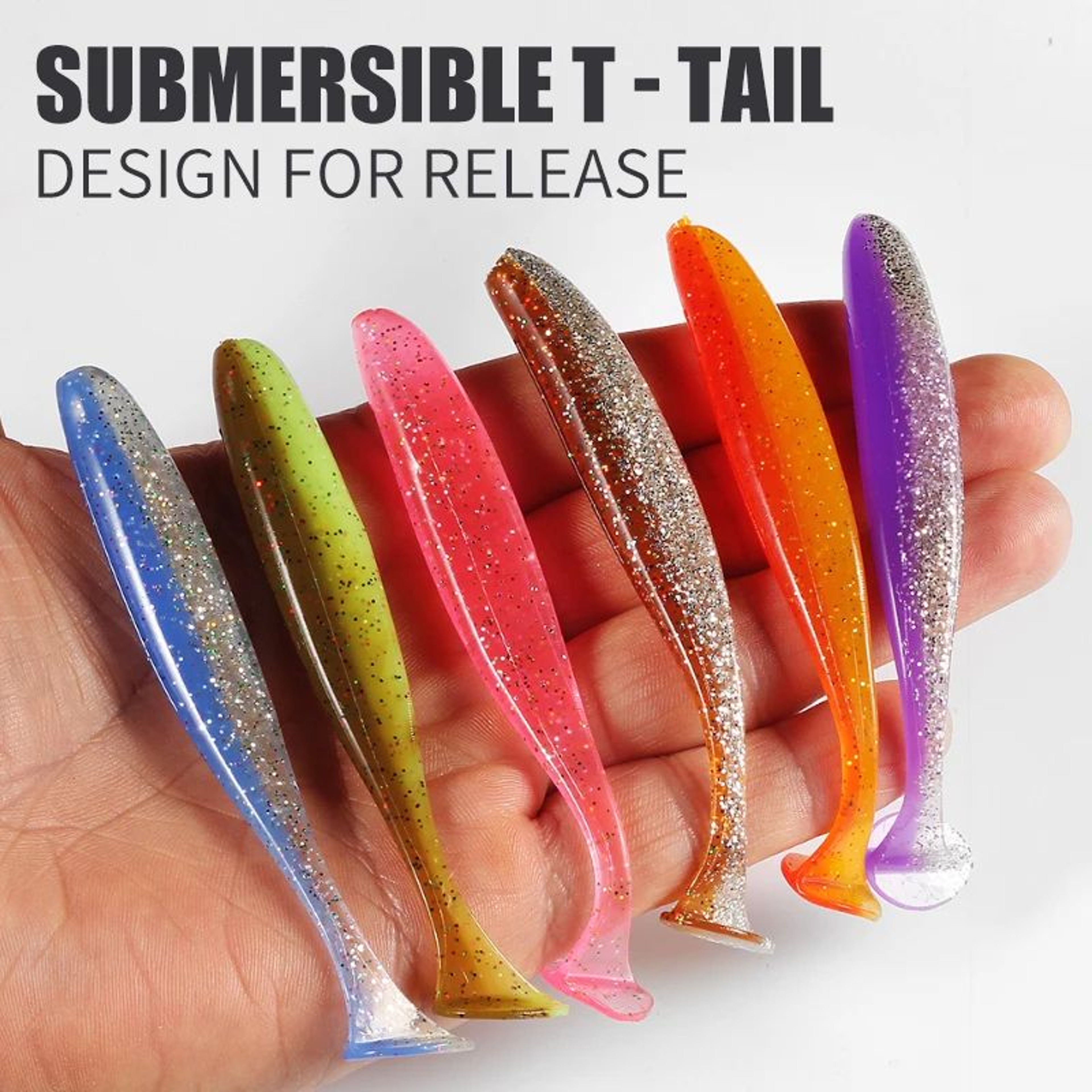 Supercontinent Shiner Soft Paddle Tail Swimbait Set 5075100mm For Pike  Bass 5
