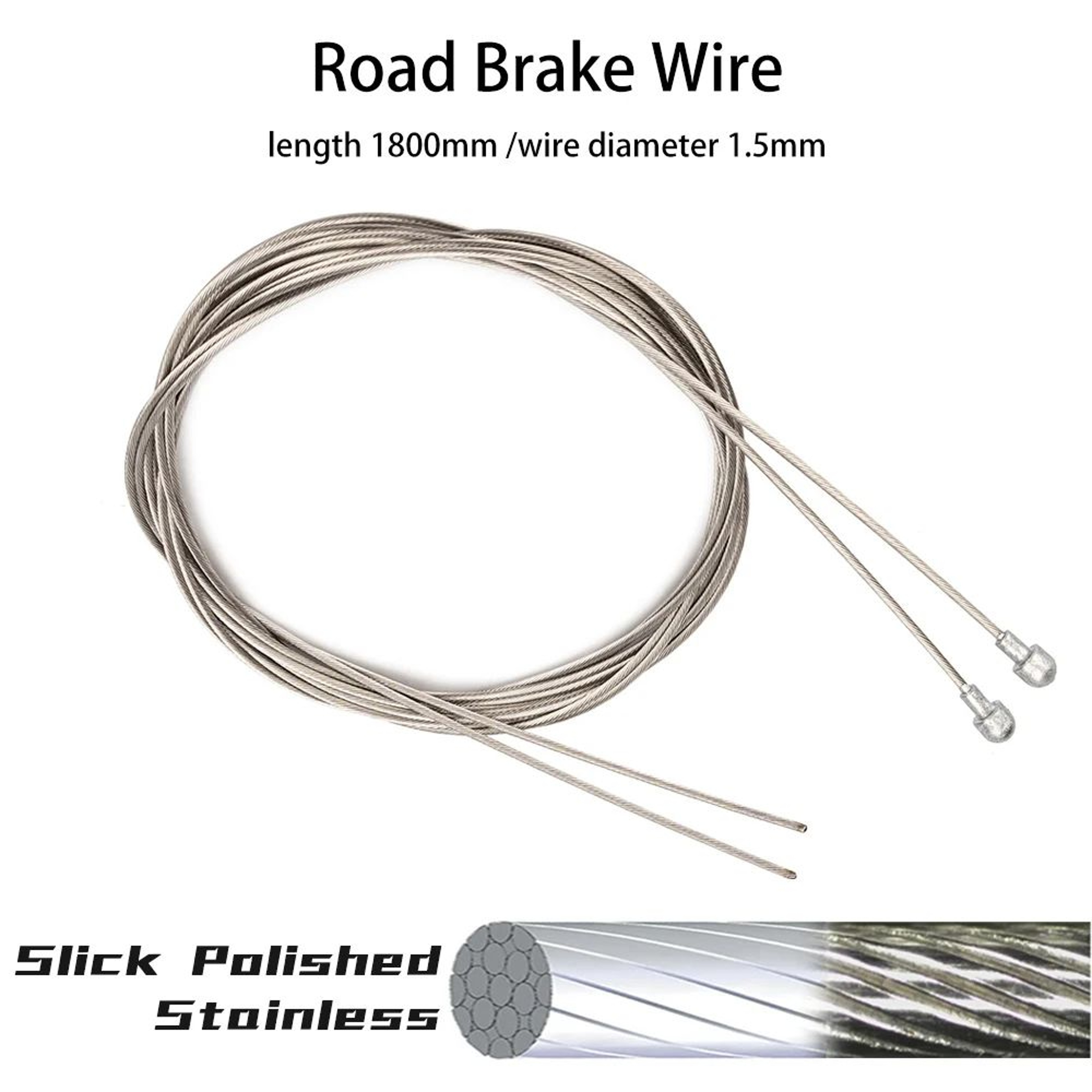 ZTTO Stainless Steel Bike Shift Cable Set 2100mm  Smooth MTBRoad Shifting  Braking Inner Cable 13