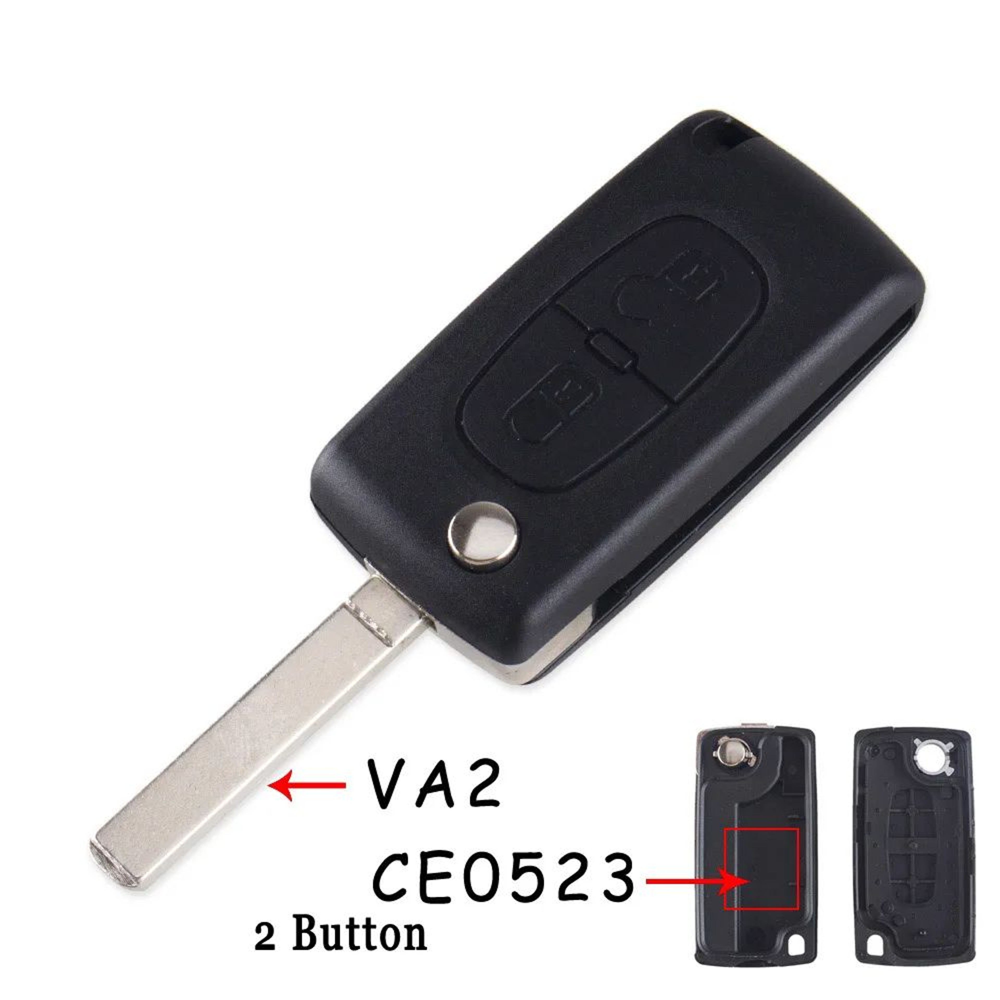 KEYYOU Peugeot Key Shell FlipFolding Replacement Remote Key Case 8