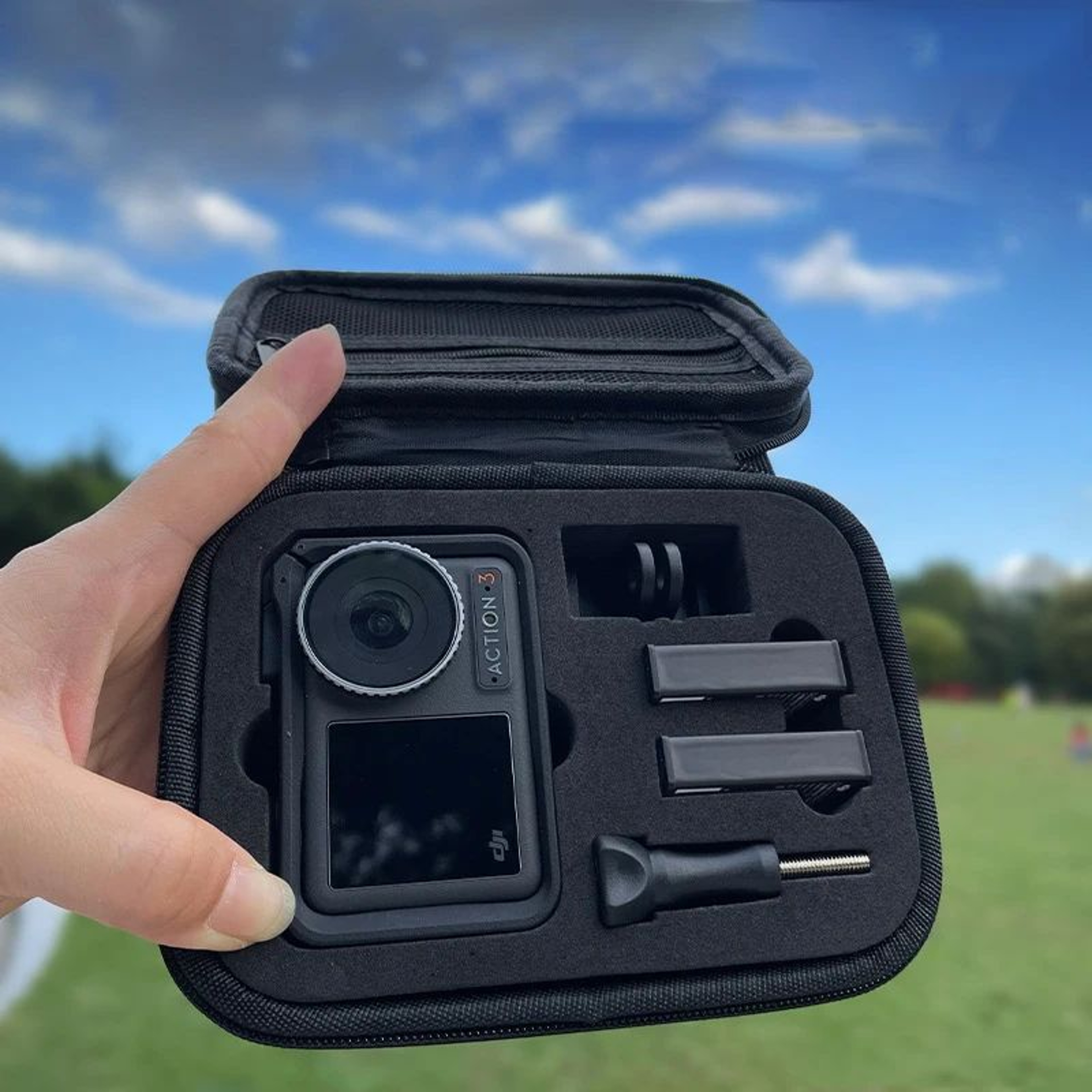 DJI Osmo Action Silicone Lens Cover  Tempered Film Set  DustProof Action Camera Lens Protector With 0