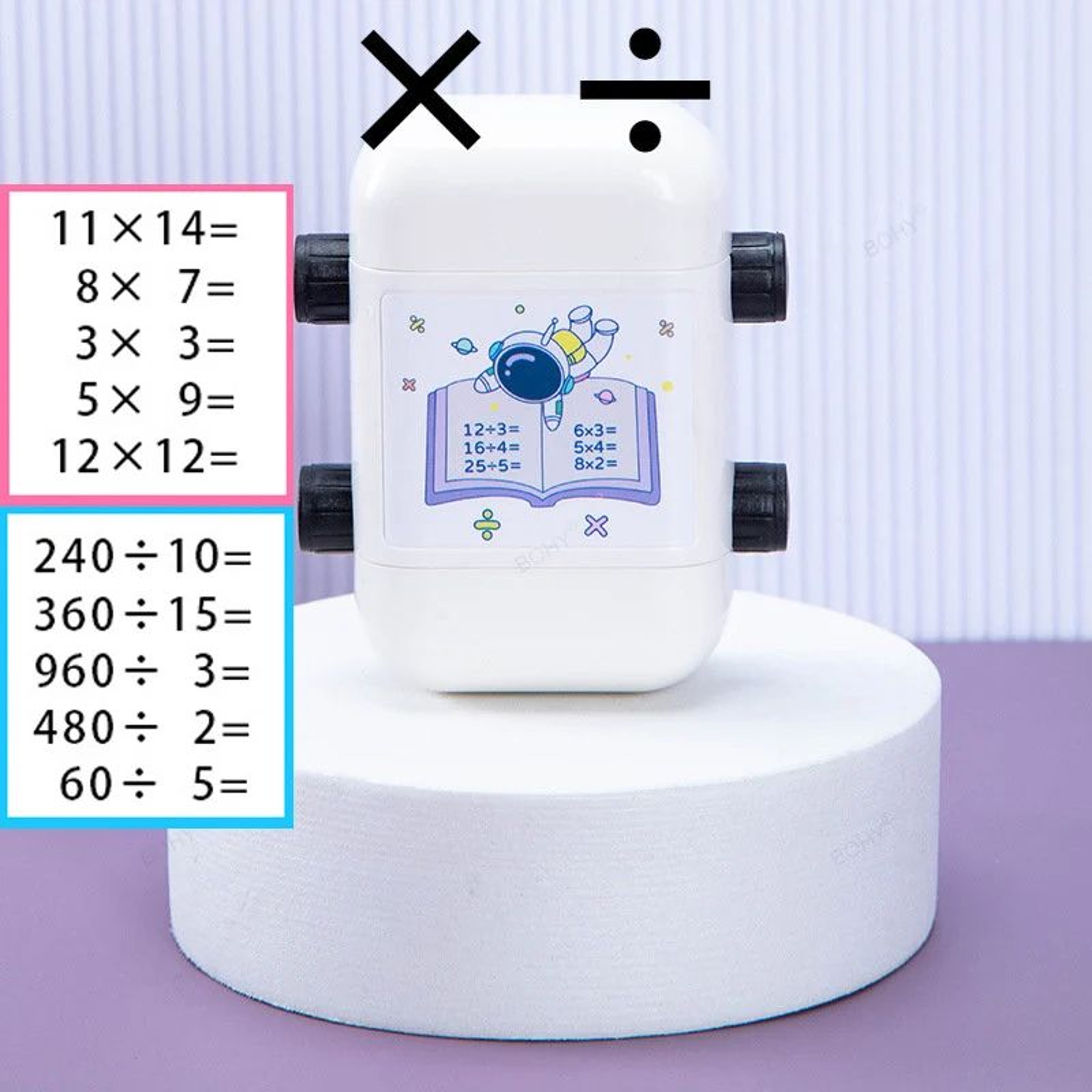 2in1 Math Roller Stamp Within 100  Refillable FillintheBlank Practice Tool 13