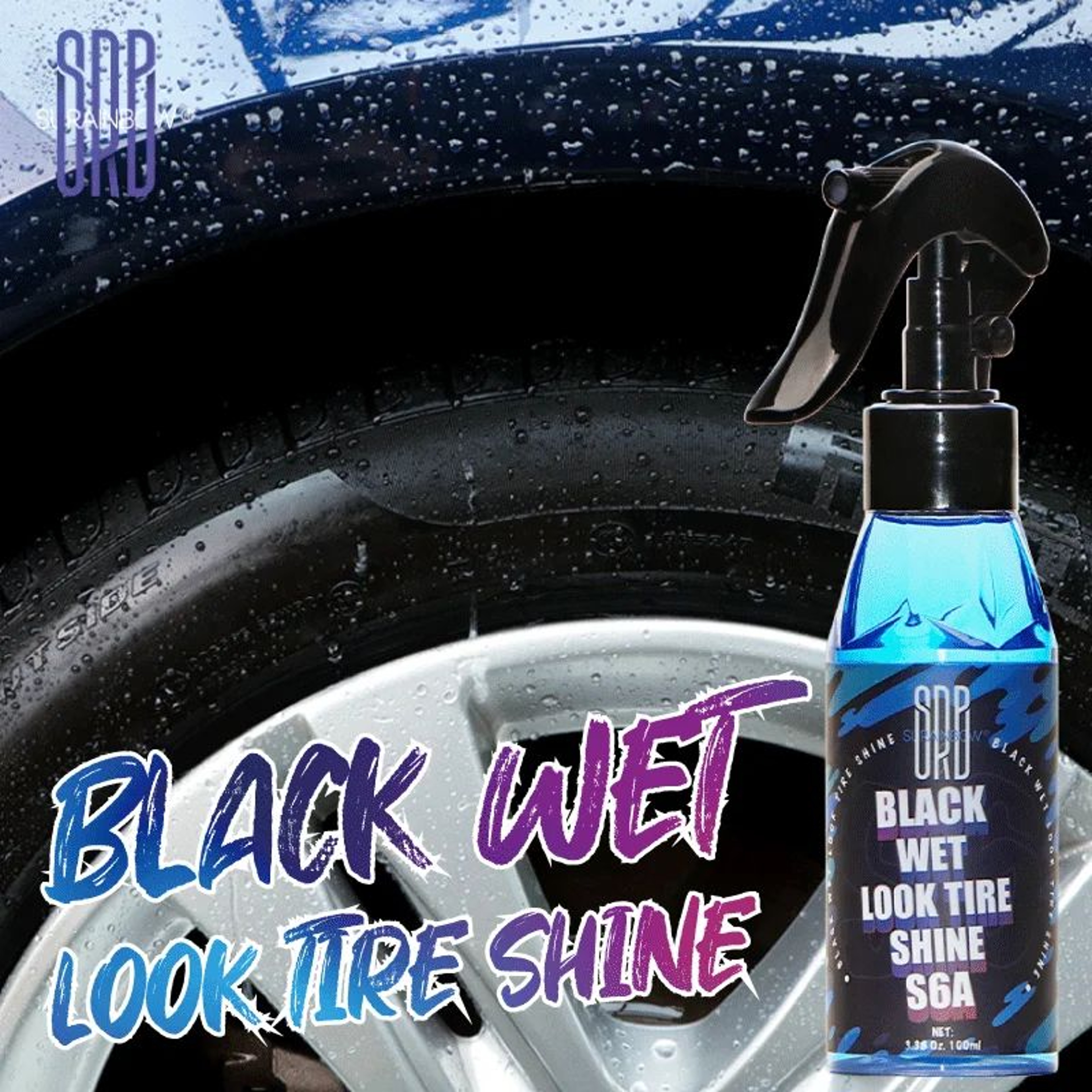 Wet Look Tire Shine Spray With UV Protection  Clear Coat Wet Look Tire Dressing For Tires Vinyl  Pl 2