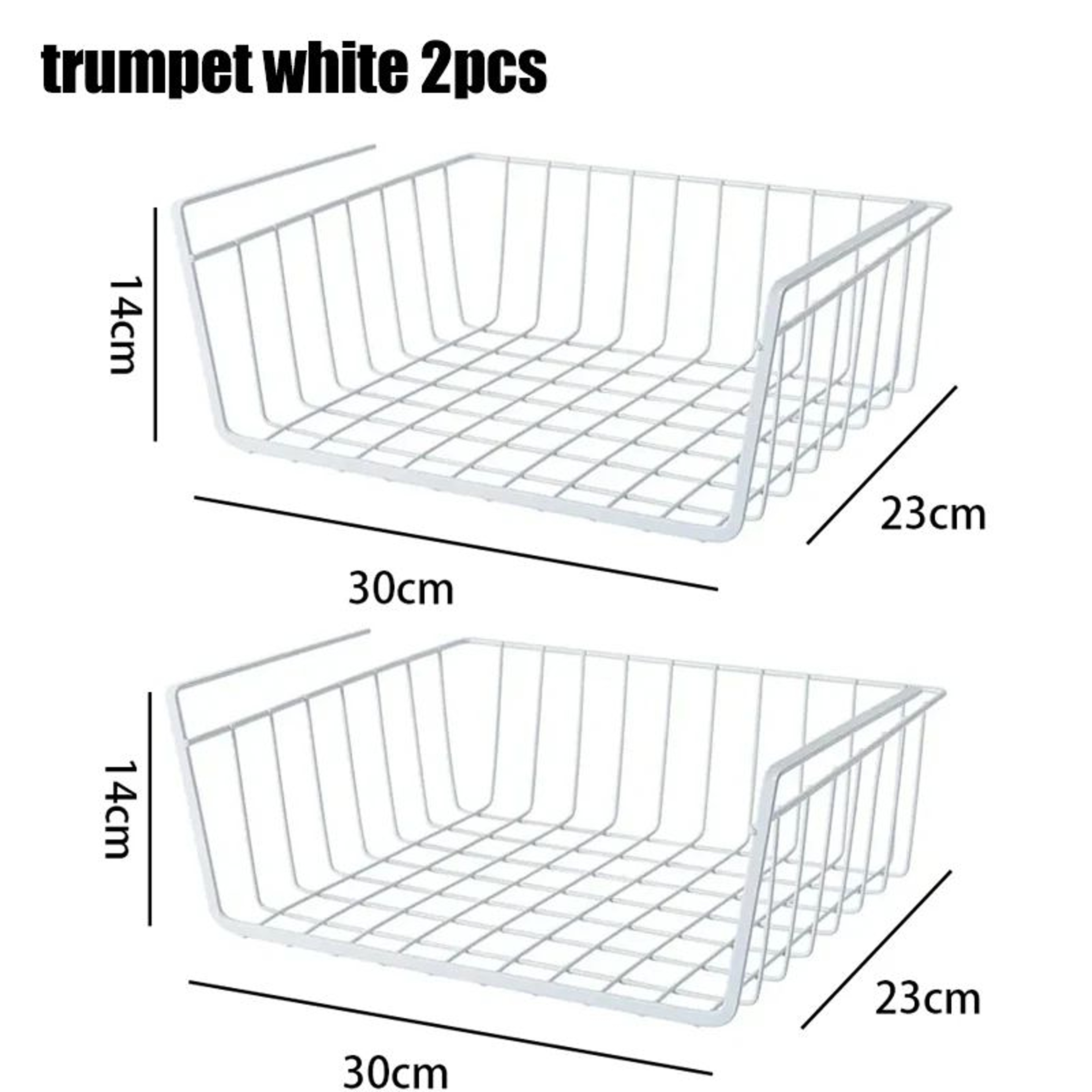 Multi-Functional Under Shelf Basket Hanging Storage Basket for Kitchen & Bathroom (Perforated Metal) – view 5