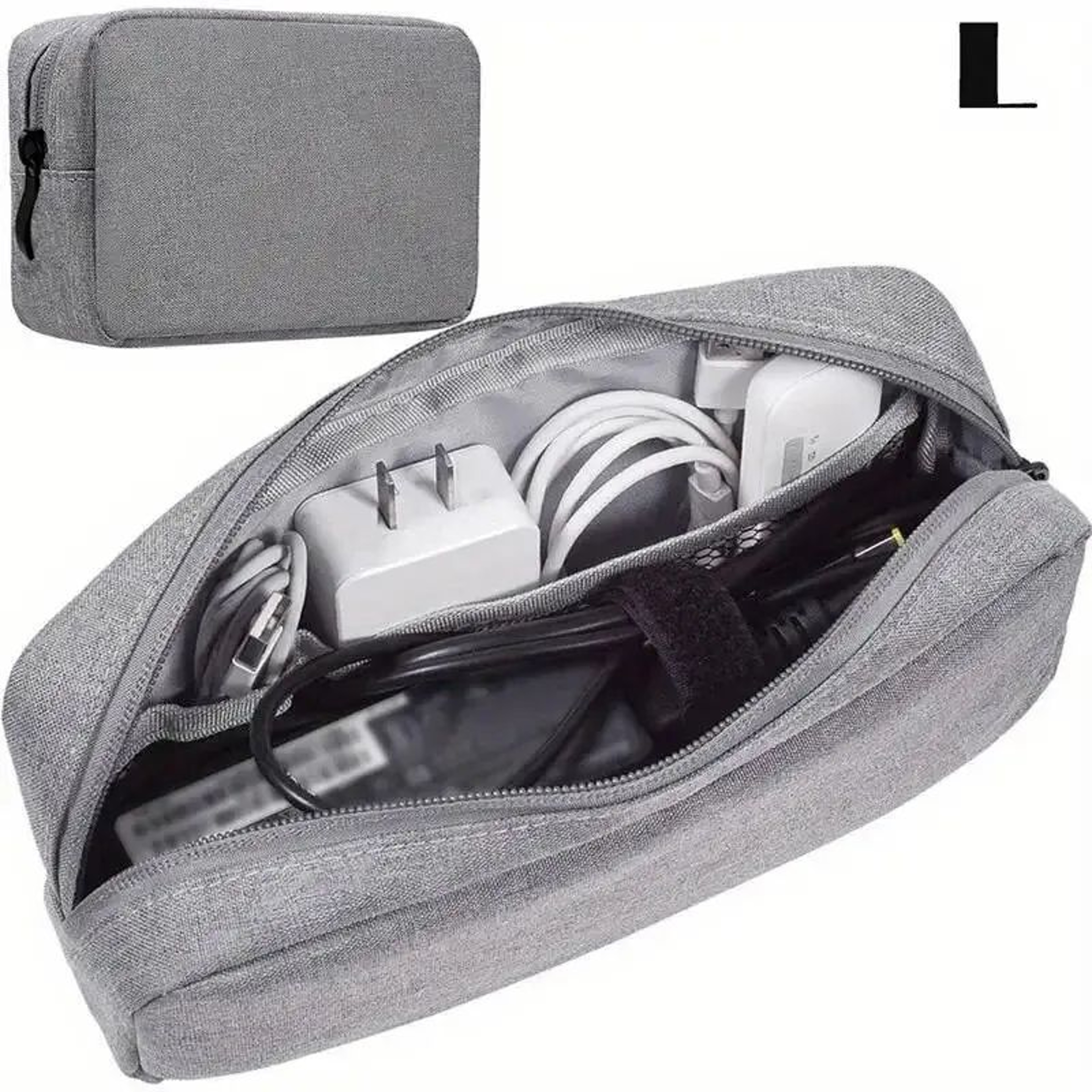 Compact Travel Cable Organizer Bag Electronics Organizer Bag Cord Storage Case 9