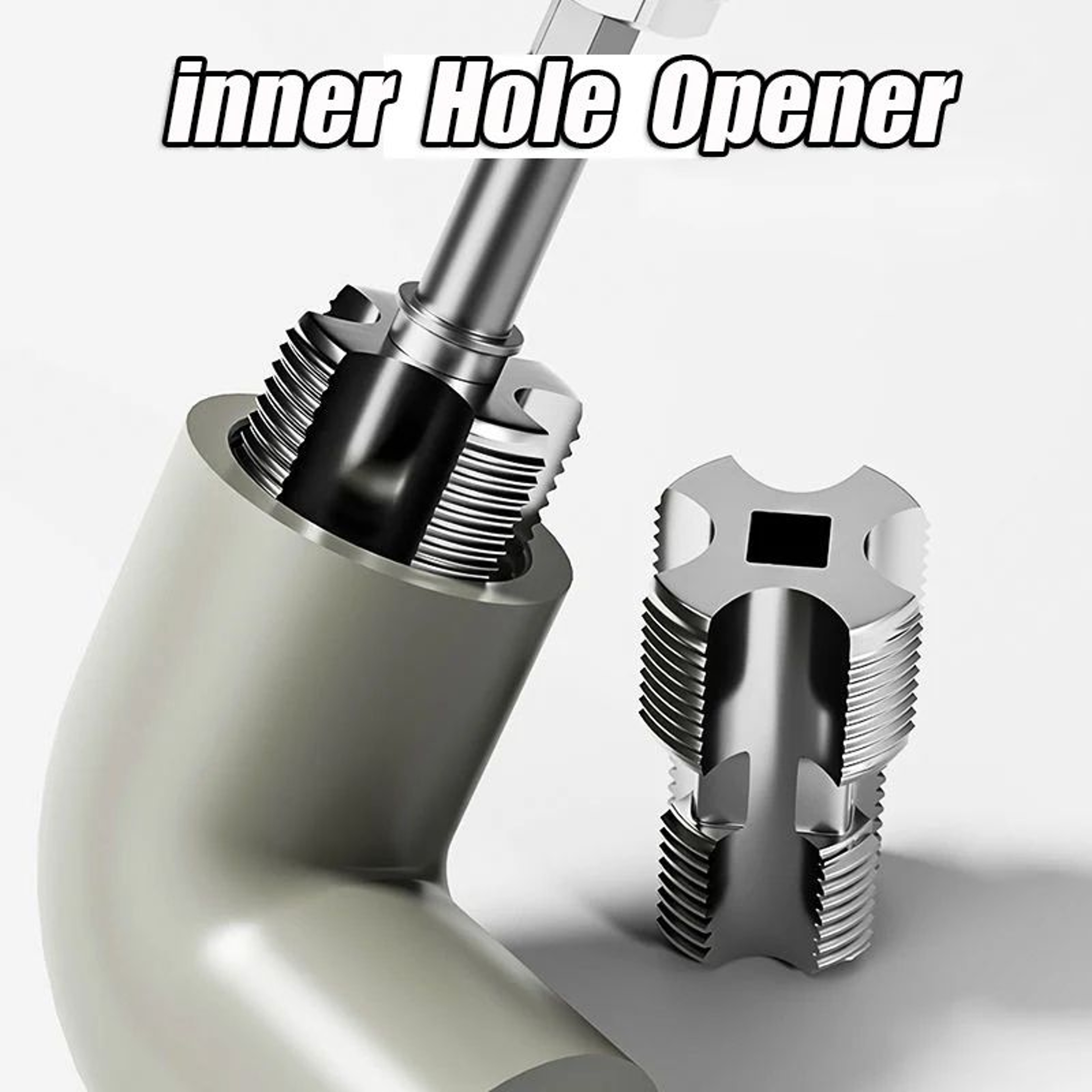 Universal DrillPowered Pipe Thread Tapper Kit  Water Pipe Tapping Tool 46Point Inner Hole Opener Fo 3