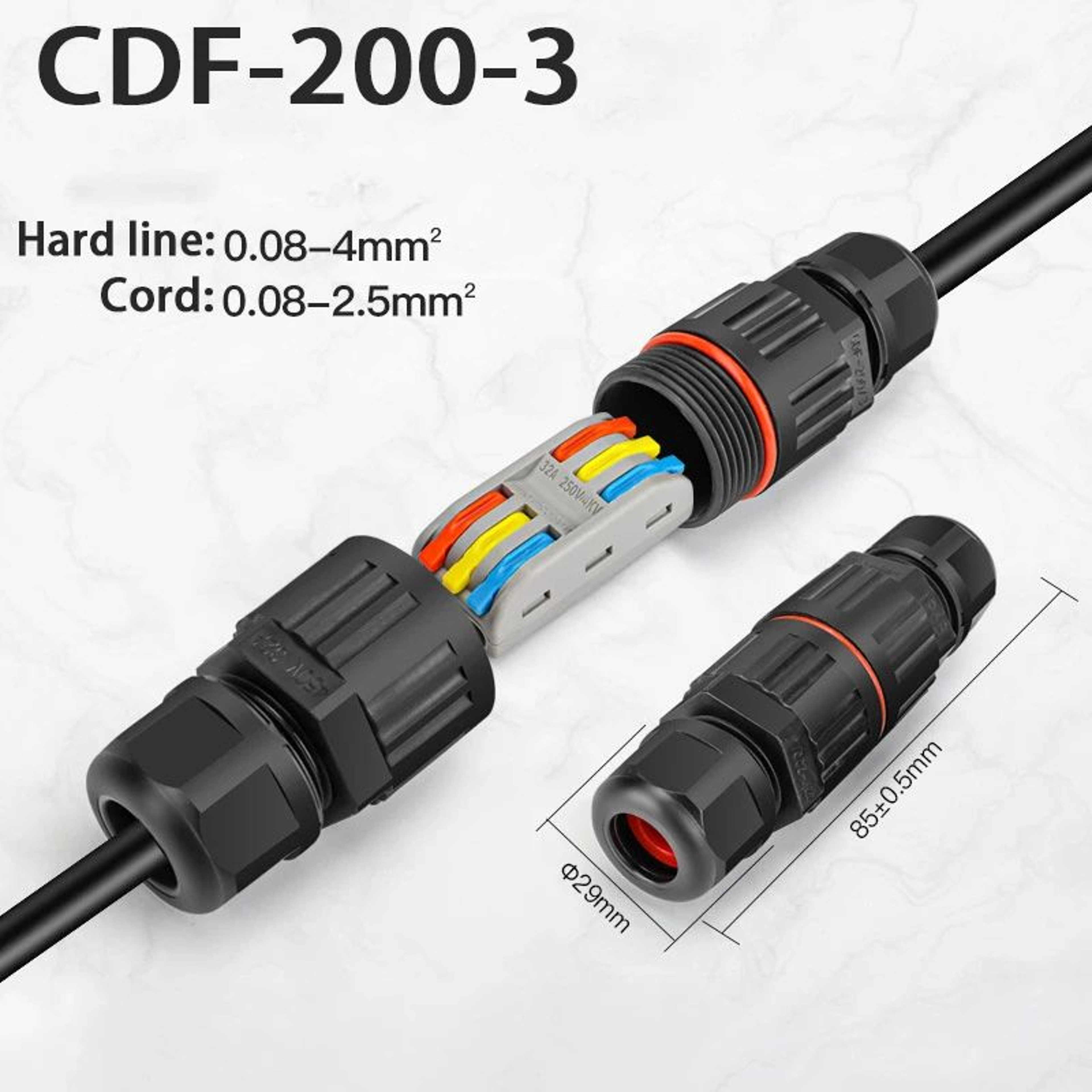 IP68 Waterproof Wire Connector 23 Pin Solderless QuickConnect For Outdoor LED Wiring 1