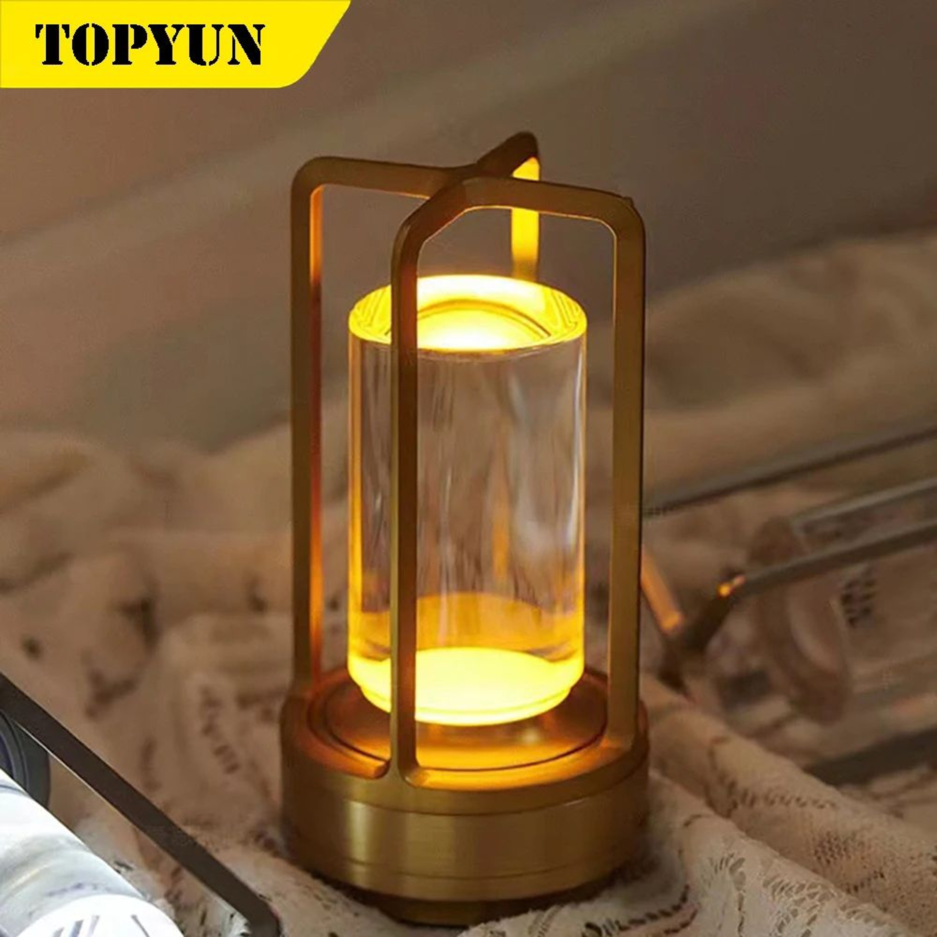 CrystalGlow Crystal Table Lamp  USB Rechargeable Touch LED Night Light For Bedside  Dining Tables 5