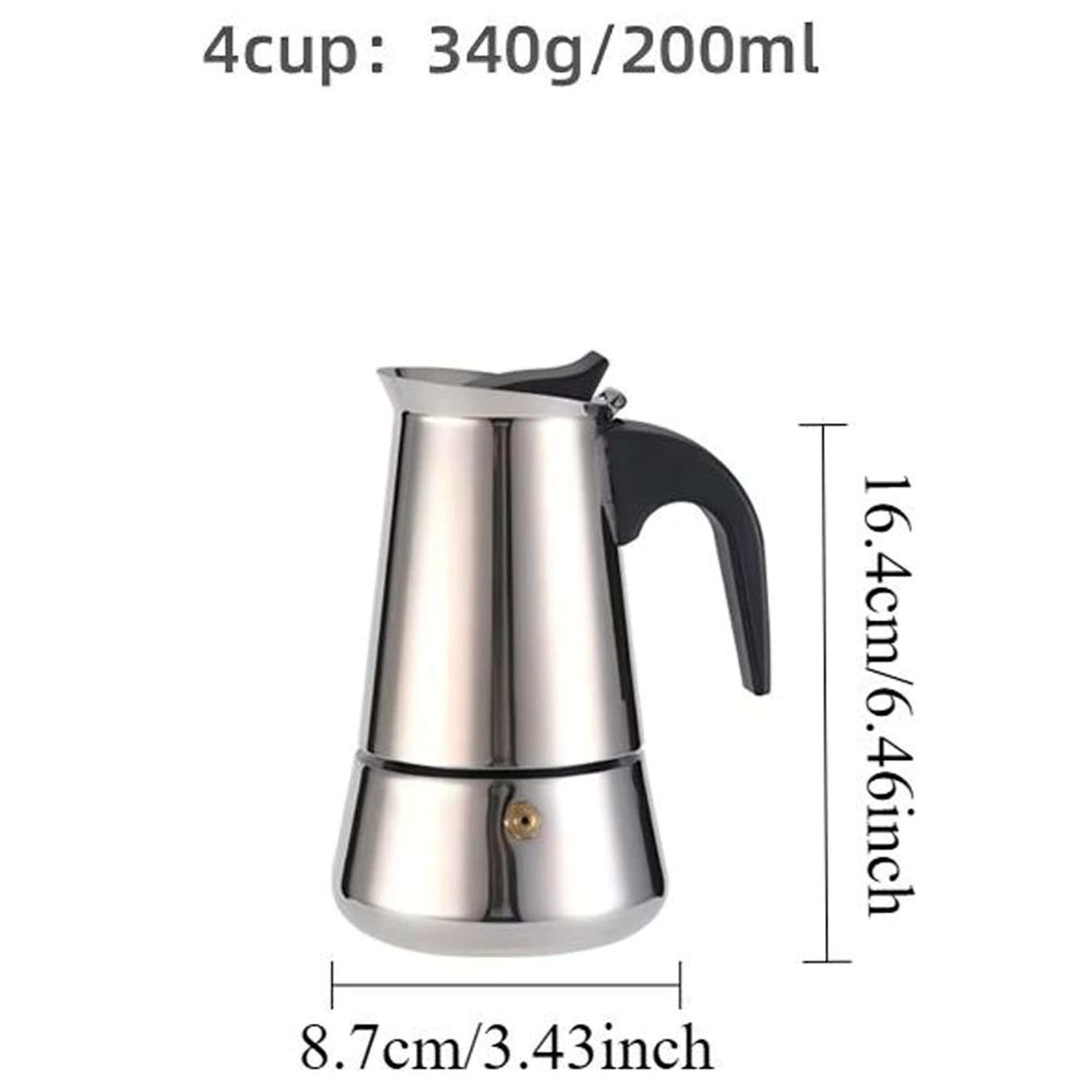 Stainless Steel Moka Pot 9 Cup Stovetop Espresso Maker 15 Oz Italian Coffee Maker For Gas Electric  7