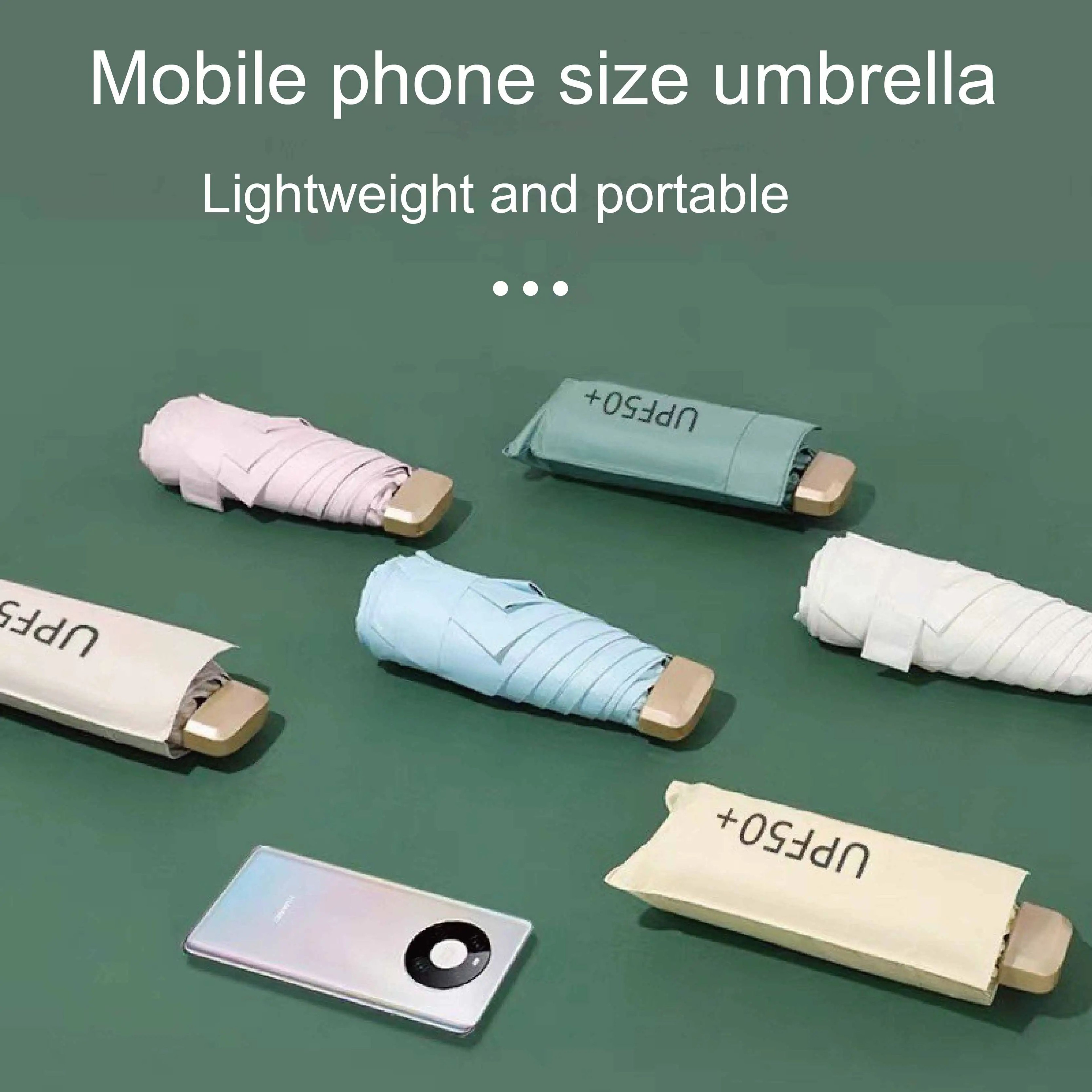 Mini FiveFold UV Protection Umbrella UltraCompact Mini Folding Umbrella For Travel  Daily Commutes 0
