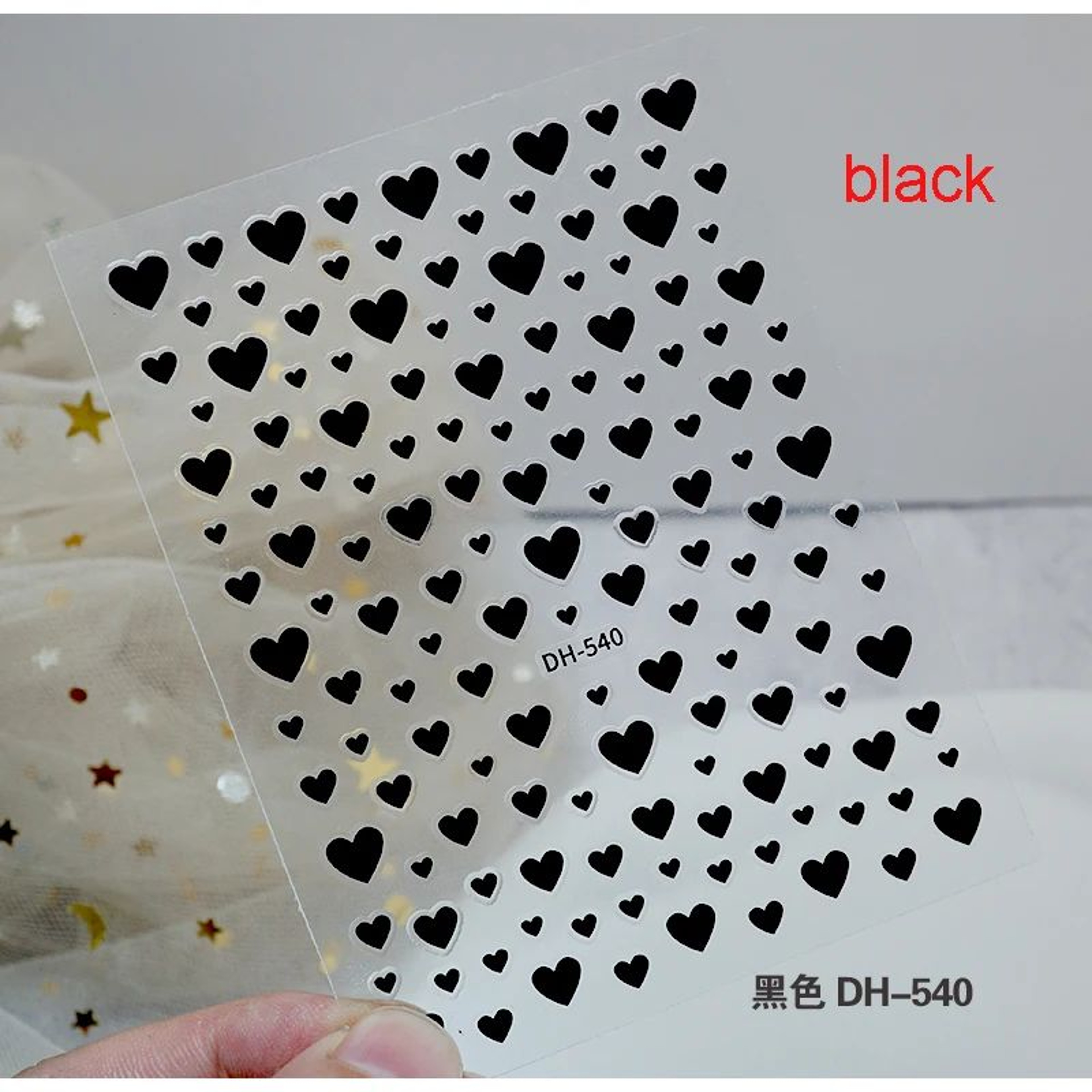 Romantic 3D Nail Art Stickers Set  Self Adhesive Nail Decals For French Tips Hearts Stars  Clouds 9