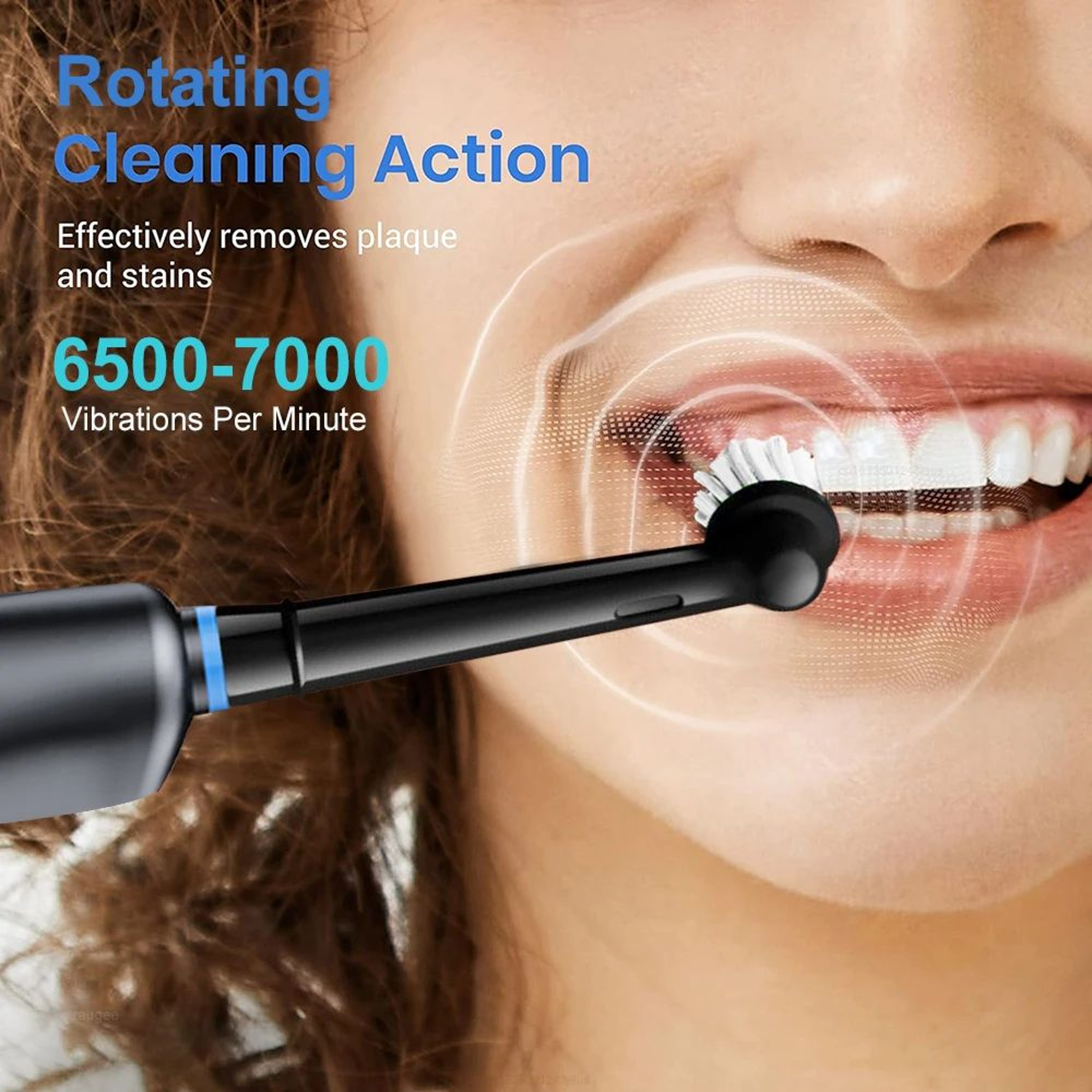 Rotating Electric Toothbrush For Adults Rechargeable Spin Brush With 8 Soft Brush Heads 2