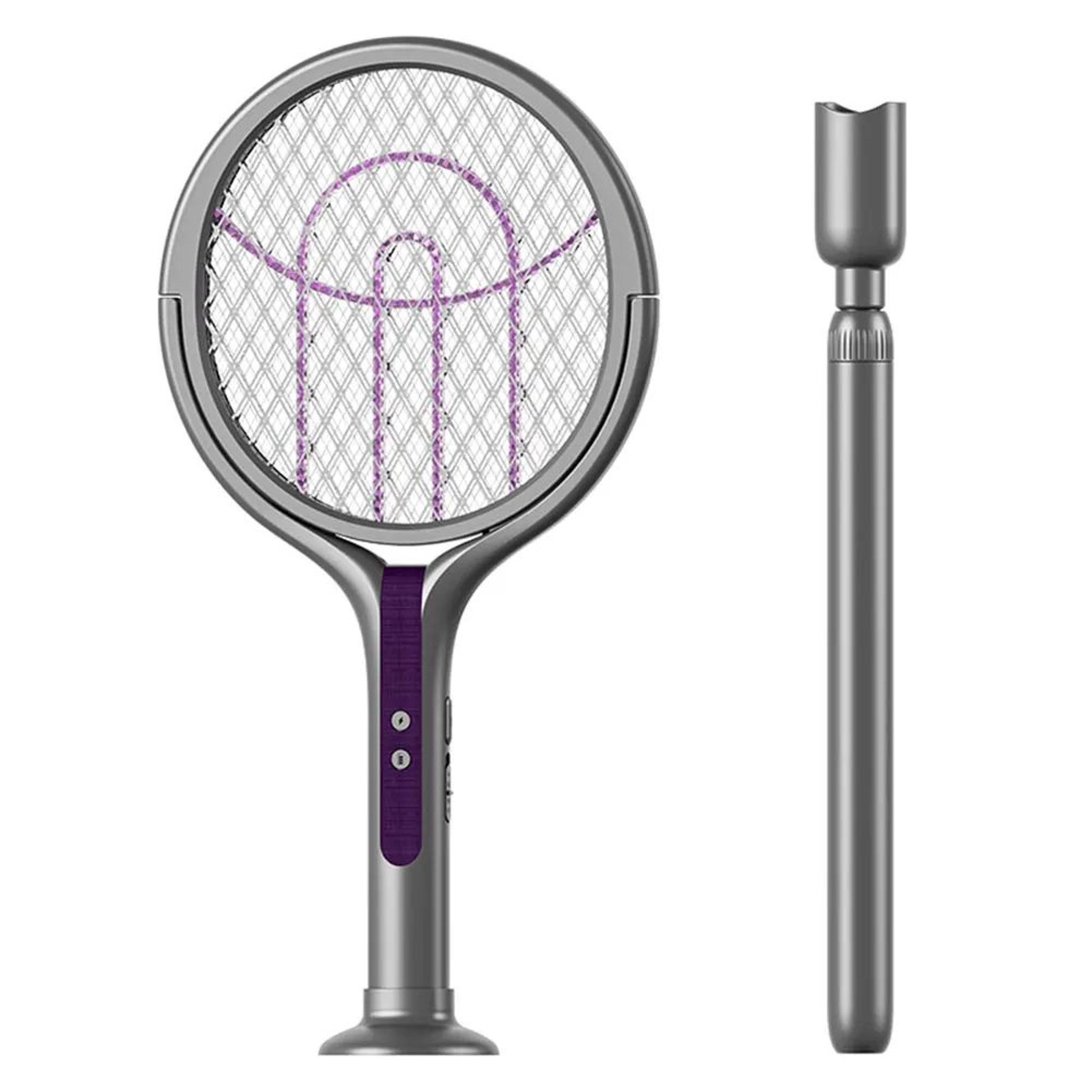2in1 Rechargeable Mosquito Swatter And Trap Lamp For Home Electric Bug Zapper Racket 7