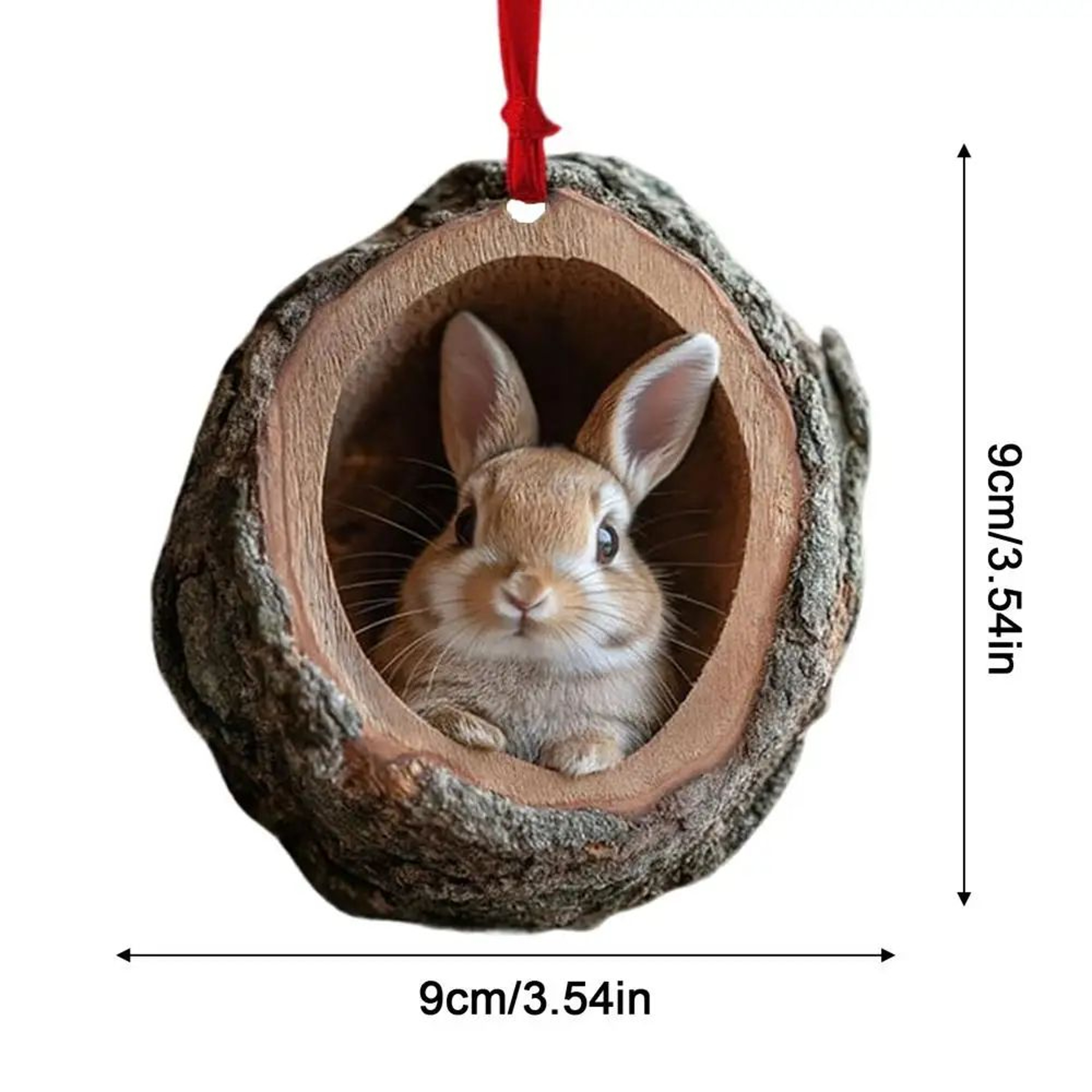 Woodland Animal Acrylic Christmas Ornament 2D Pendant  Raccoon Owl Squirrel Bunny  Bird Tree Decor 9
