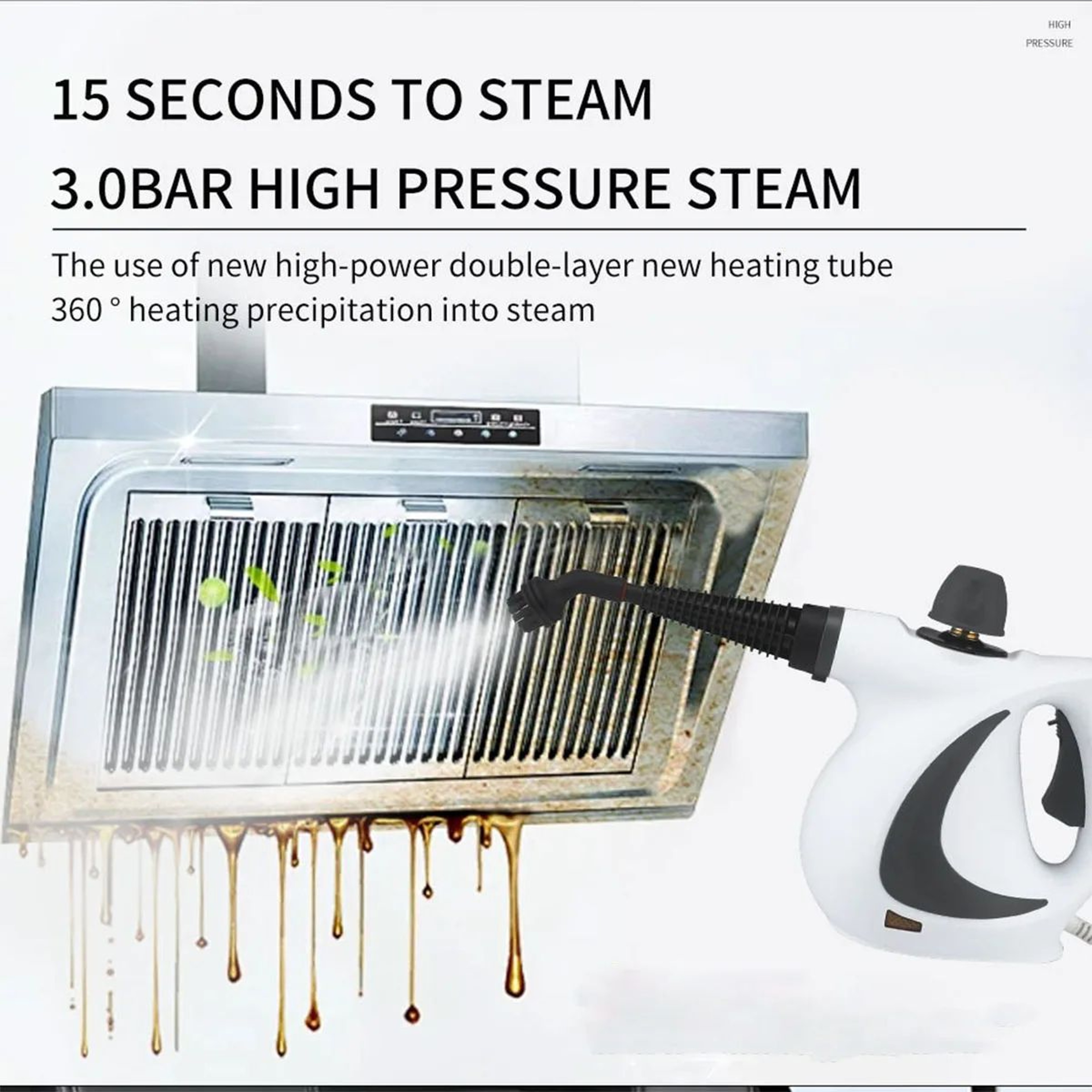 Pressurized Handheld Steam Cleaner For Home  Portable HighPressure MultiSurface Steamer 1