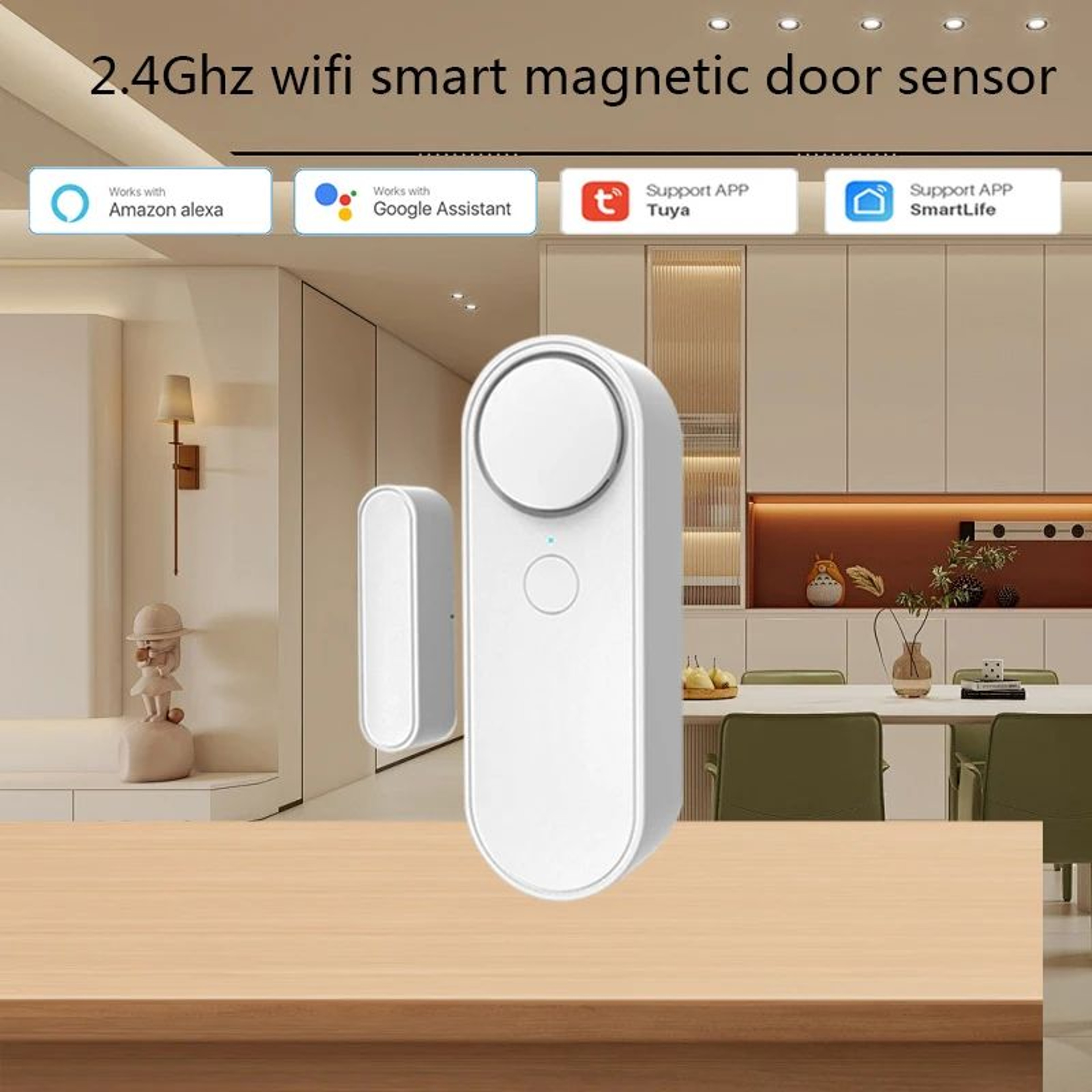 Tuya WiFi Door Sensor With 90dB Siren  Smart Life Wireless Door  Window Alarm 4