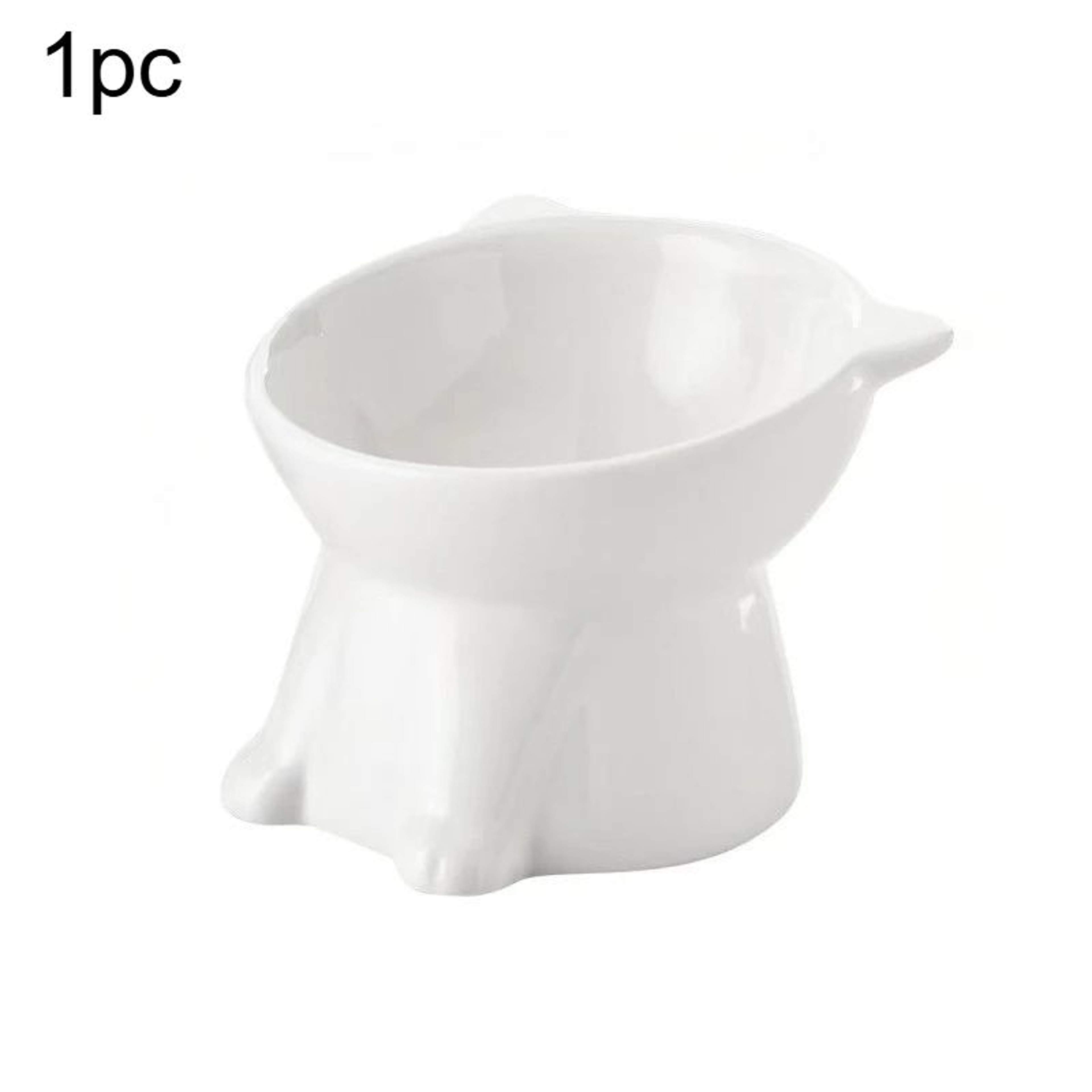 Black  White Cute Cat Food Bowl  Lightweight Plastic Pet Bowl For Cats  Small Dogs 6