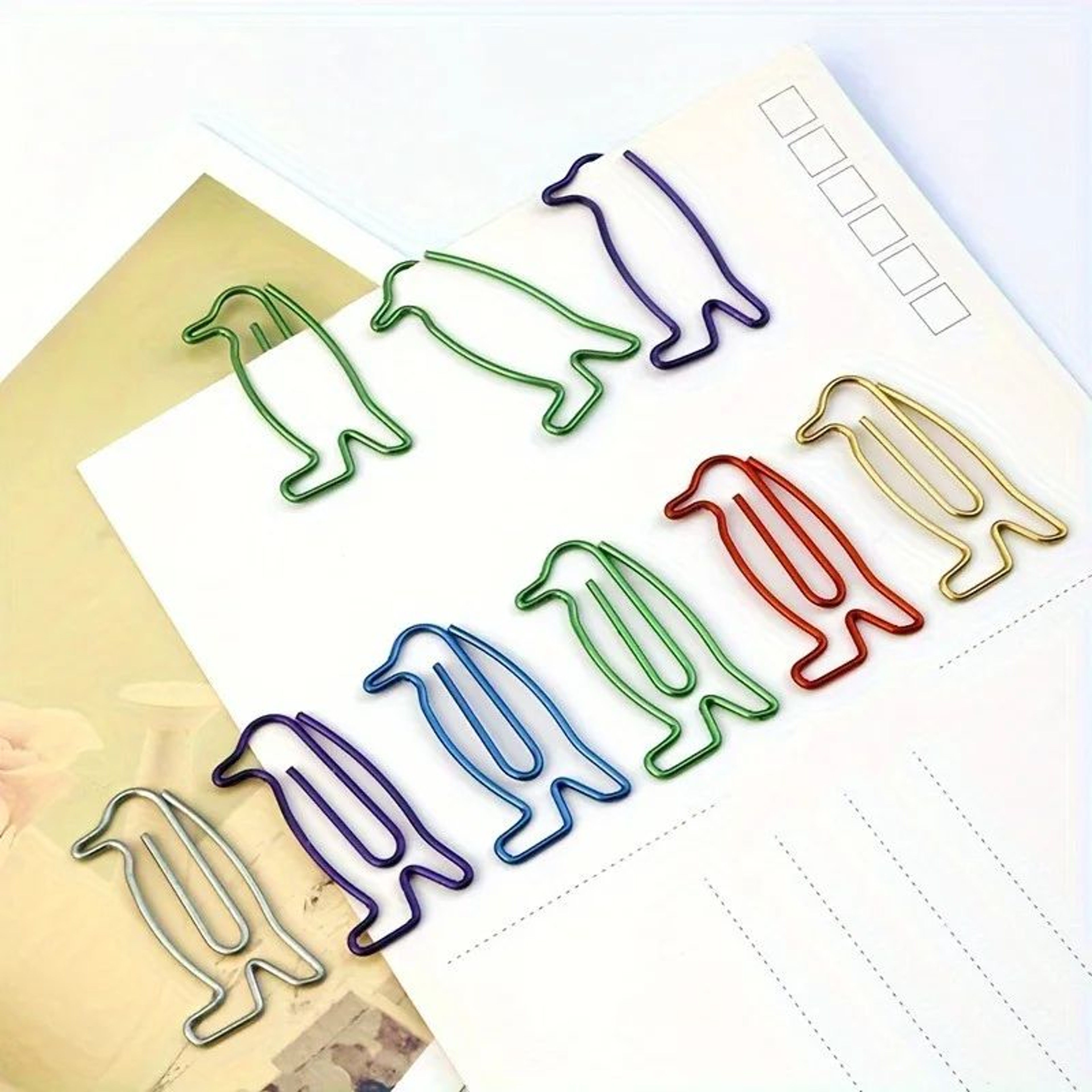 Penguin Paper Clips Set 30pcs Cute Animal Bookmark Clips For Books Planners And Office 0