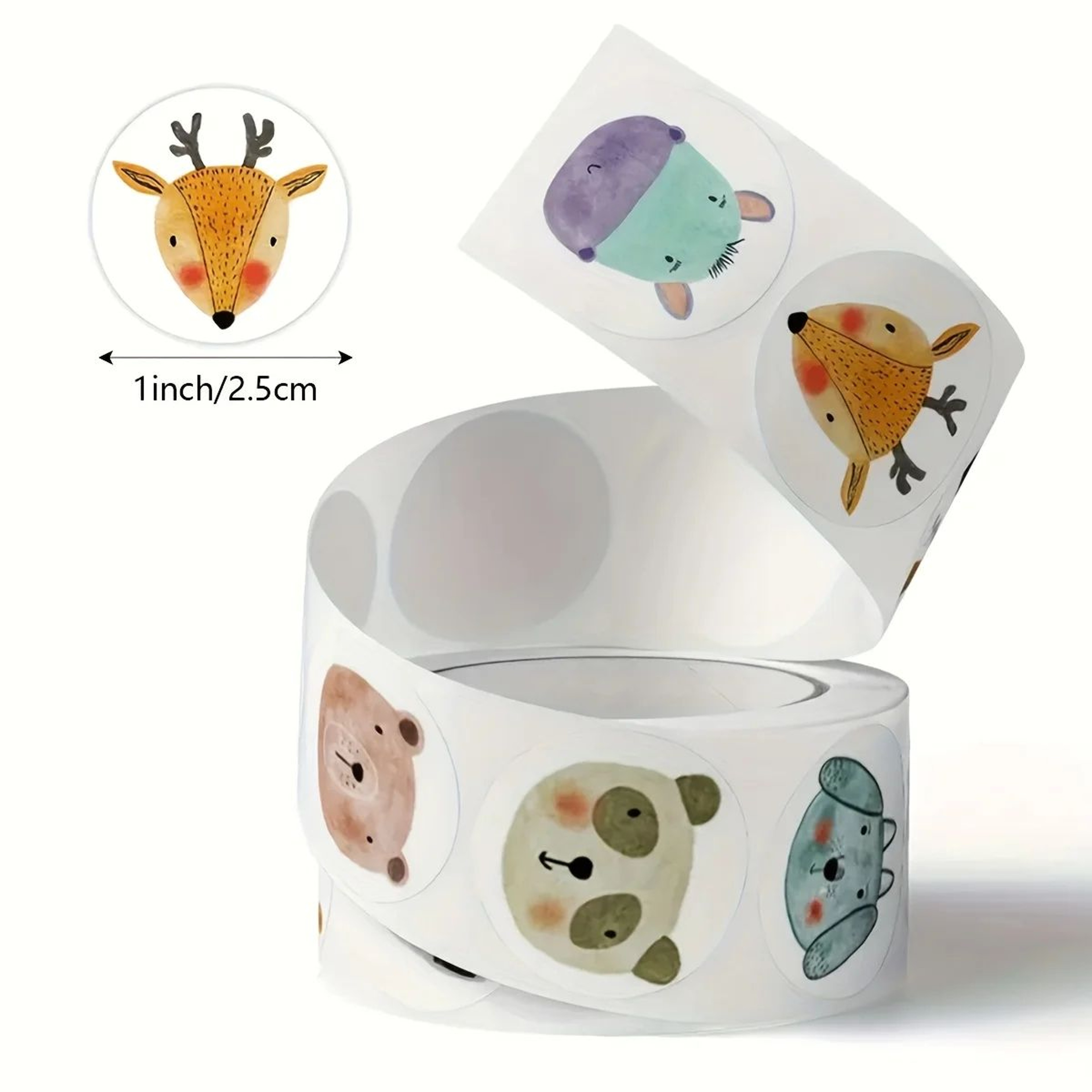 Teacher Praise Sticker Roll 500pcs Cute Animal Reward Labels For Kids And Classrooms 5