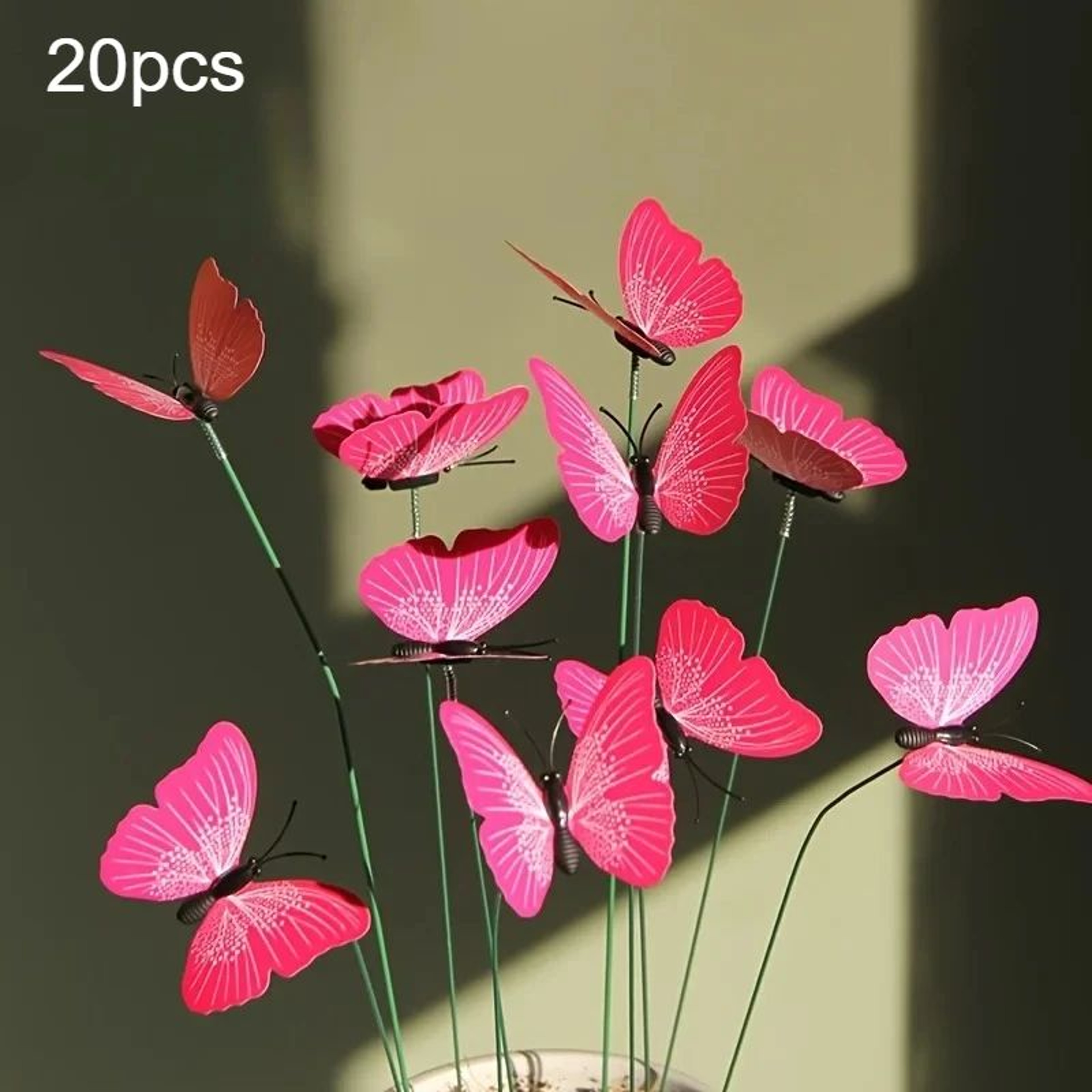 20Pack Realistic Butterfly Garden Stakes For Pots Planters  Outdoor Yard Decor 9