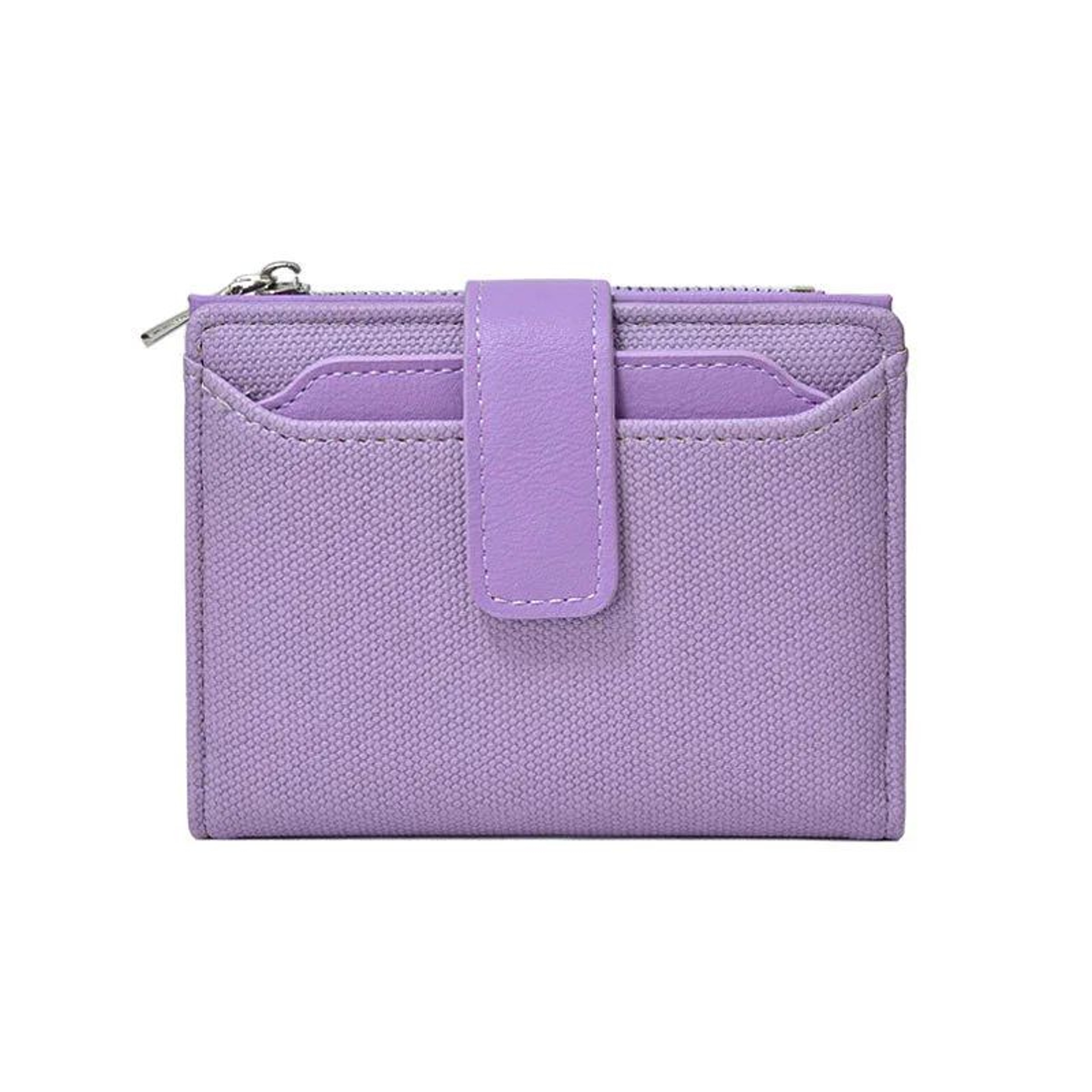 Everyday Compact Womens Wallet  PU Leather Short Bifold With Zipper Coin Pocket  Snap Closure 9