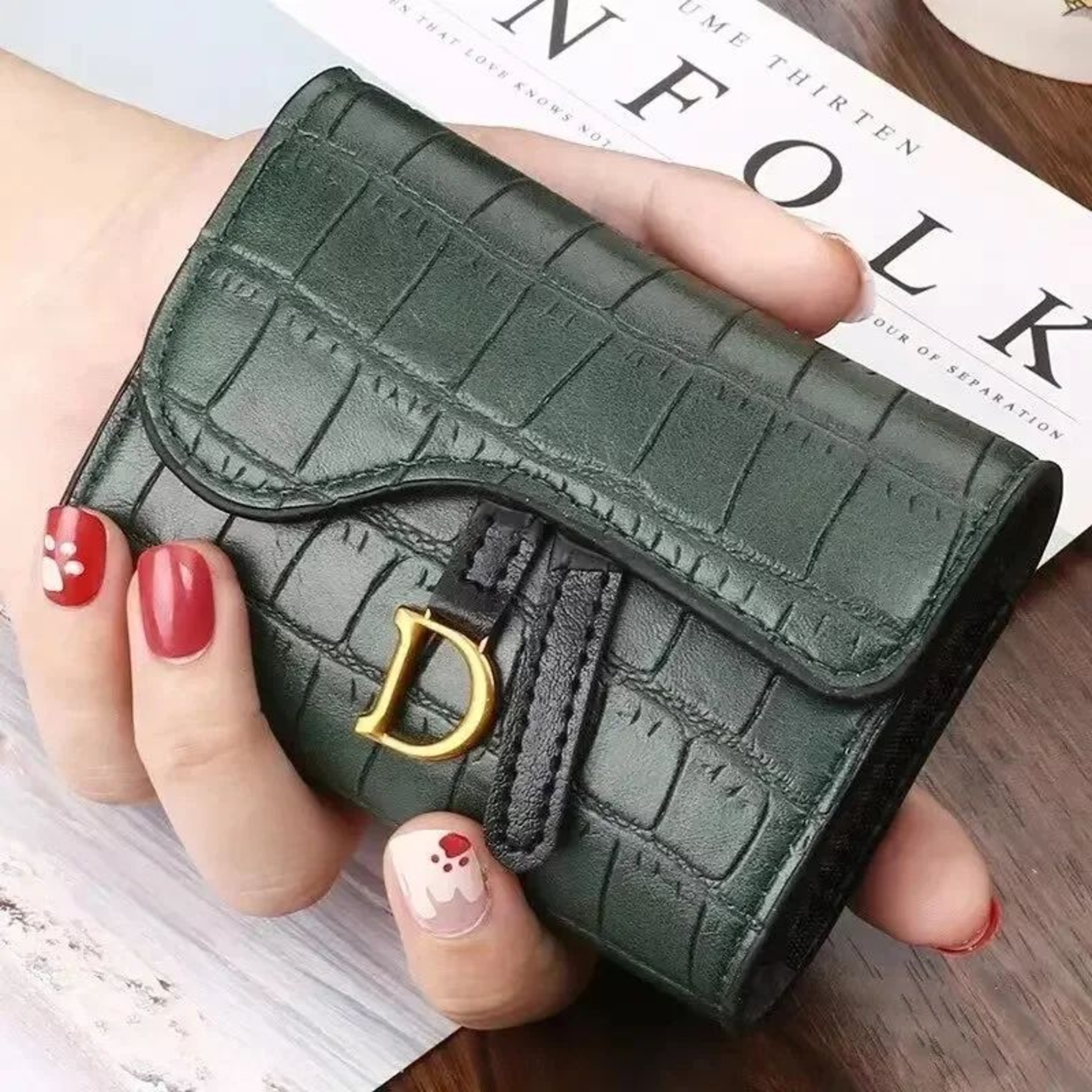 Compact PU Leather Card Holder Wallet  Slim MultiFunction Mini Wallet 0