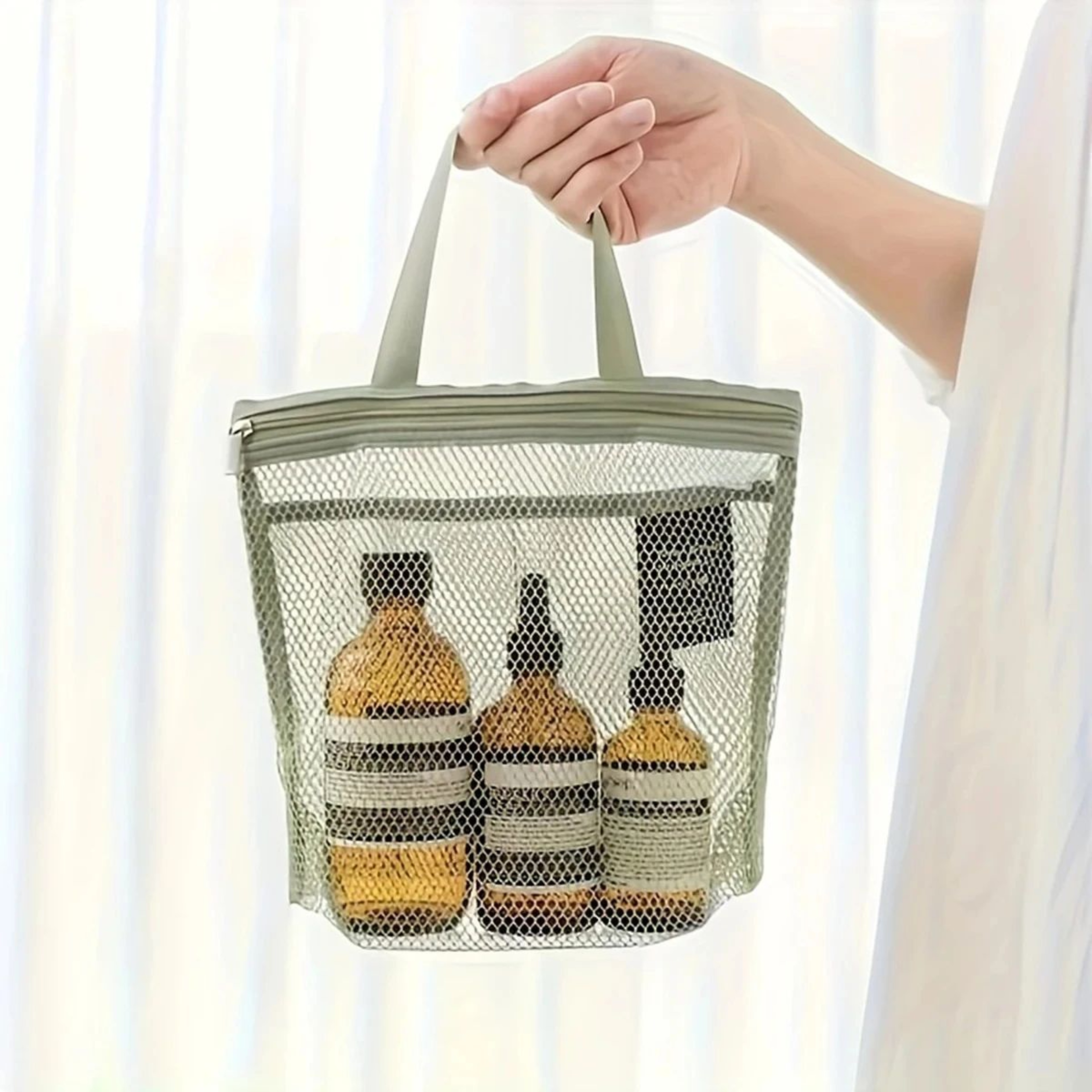 Breathable Mesh Makeup  Toiletry Storage Bag  Lightweight LargeCapacity Organizer 7