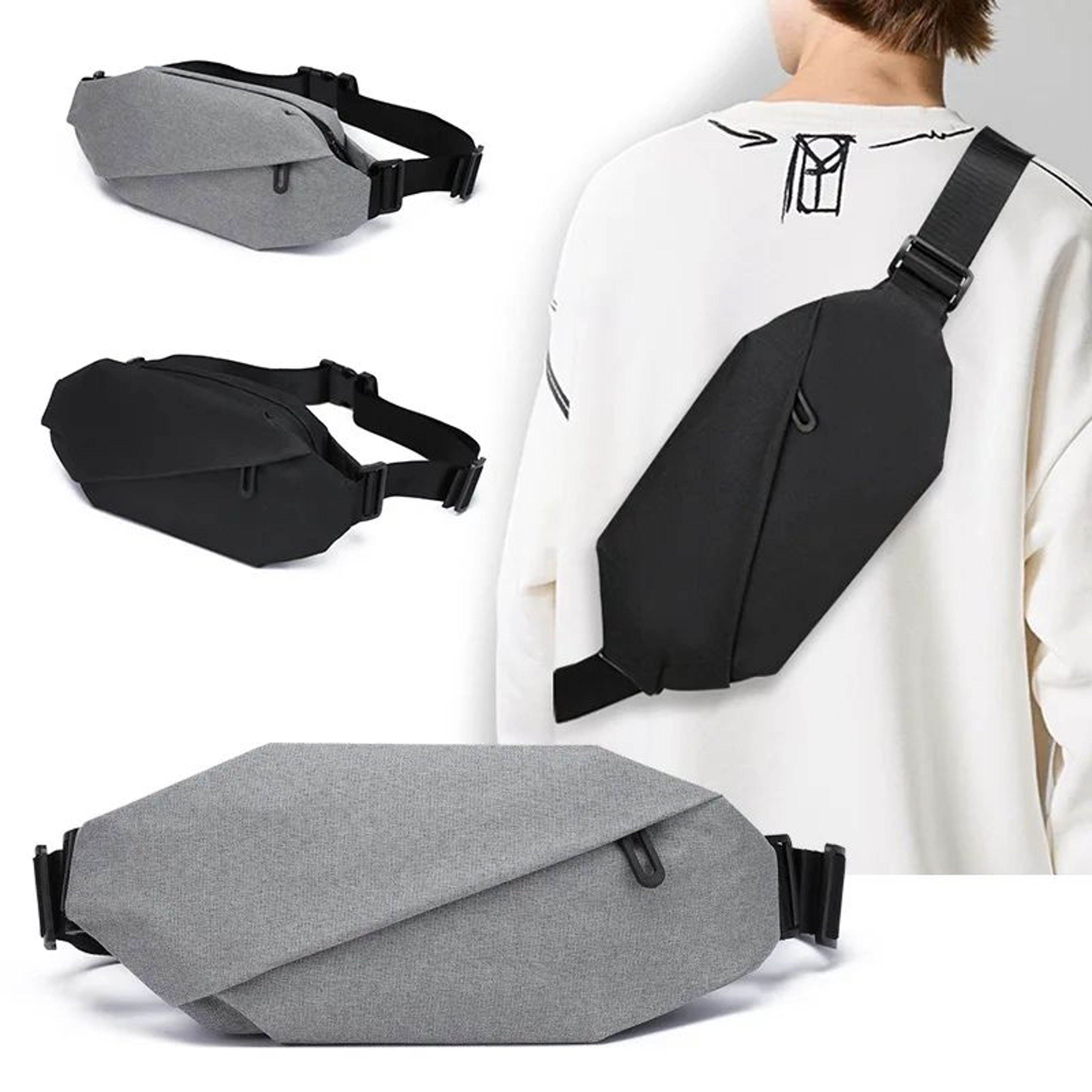 Everyday Flex Mens Chest Bag  Lightweight Crossbody Sling Bag  Phoneready Waist Bag For Men 0