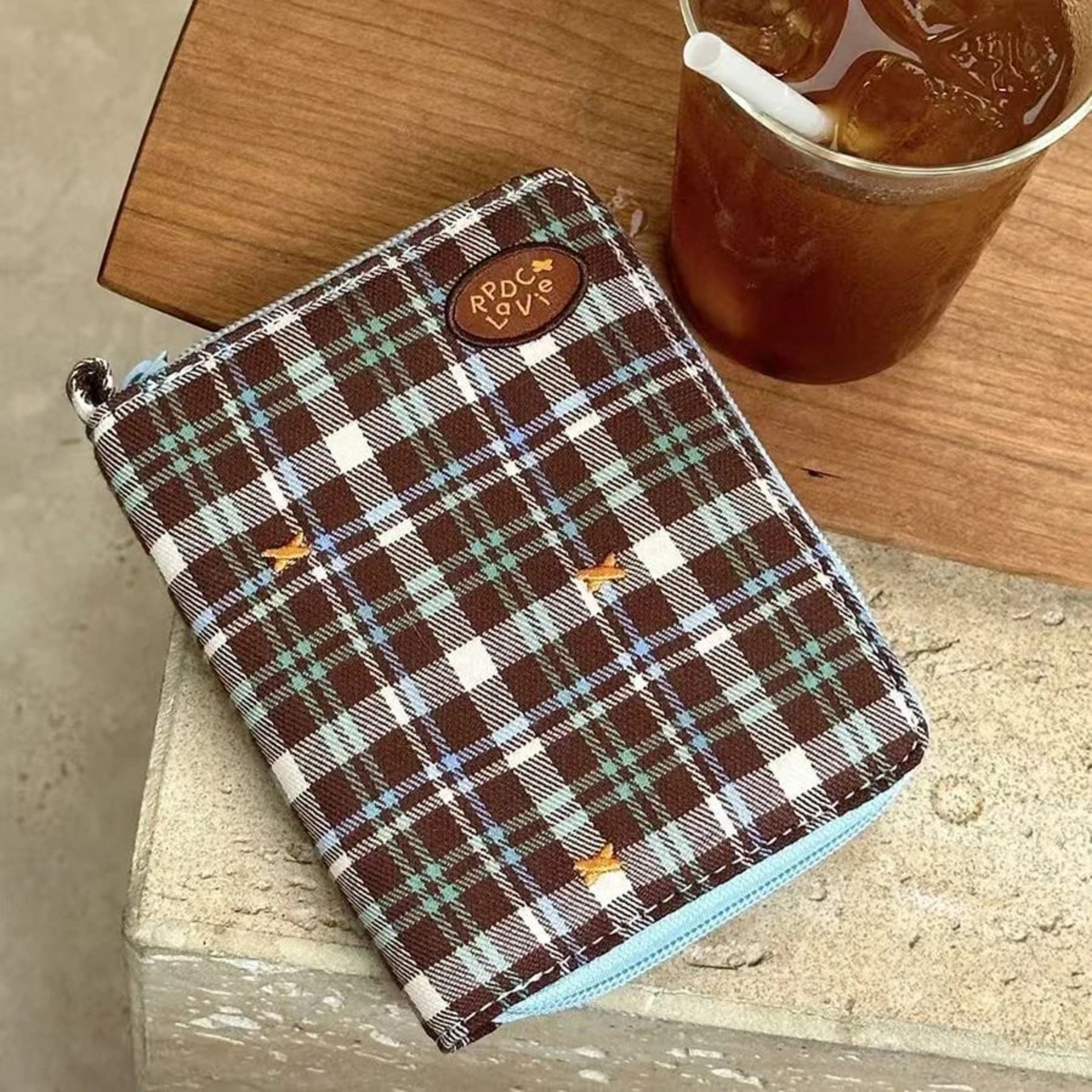Vintage Canvas Plaid Passport Holder  Travel Document Organizer 4