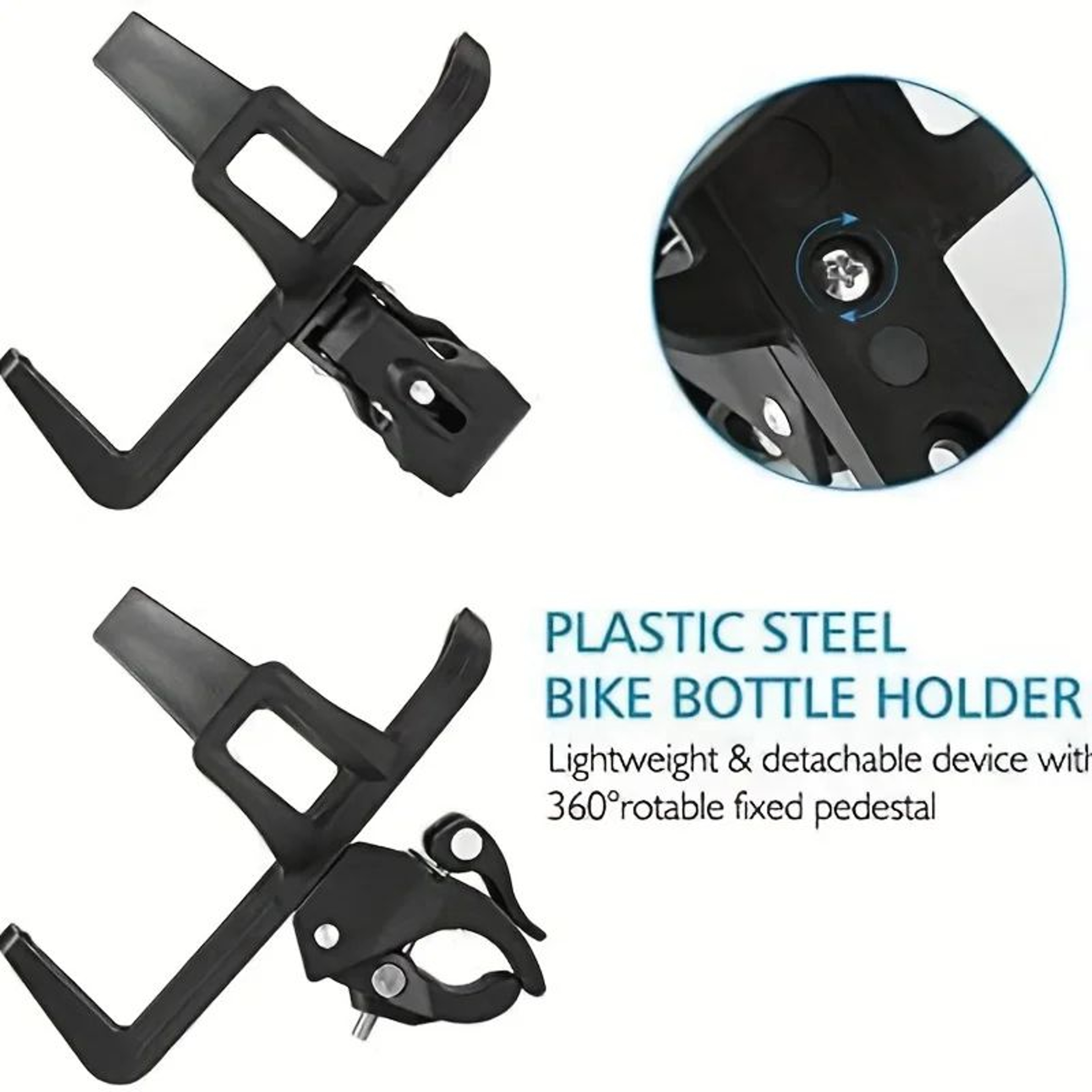 Adaptive 360 Rotating Bike Bottle Holder  Universal Bicycle Water Bottle Cage Mount 5