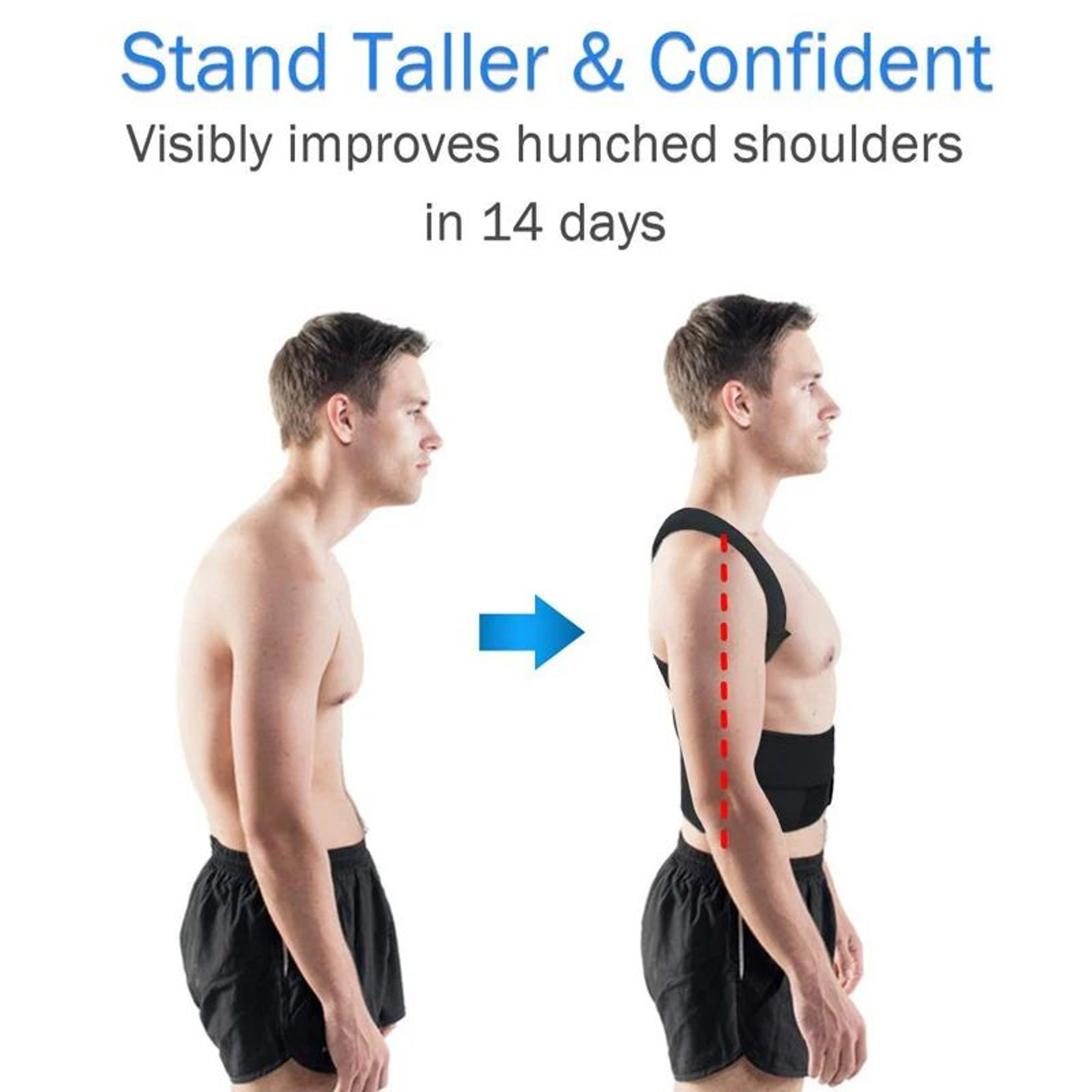 Posture Corrector Adjustable Back Posture Brace For AllDay Shoulder Back Support 1