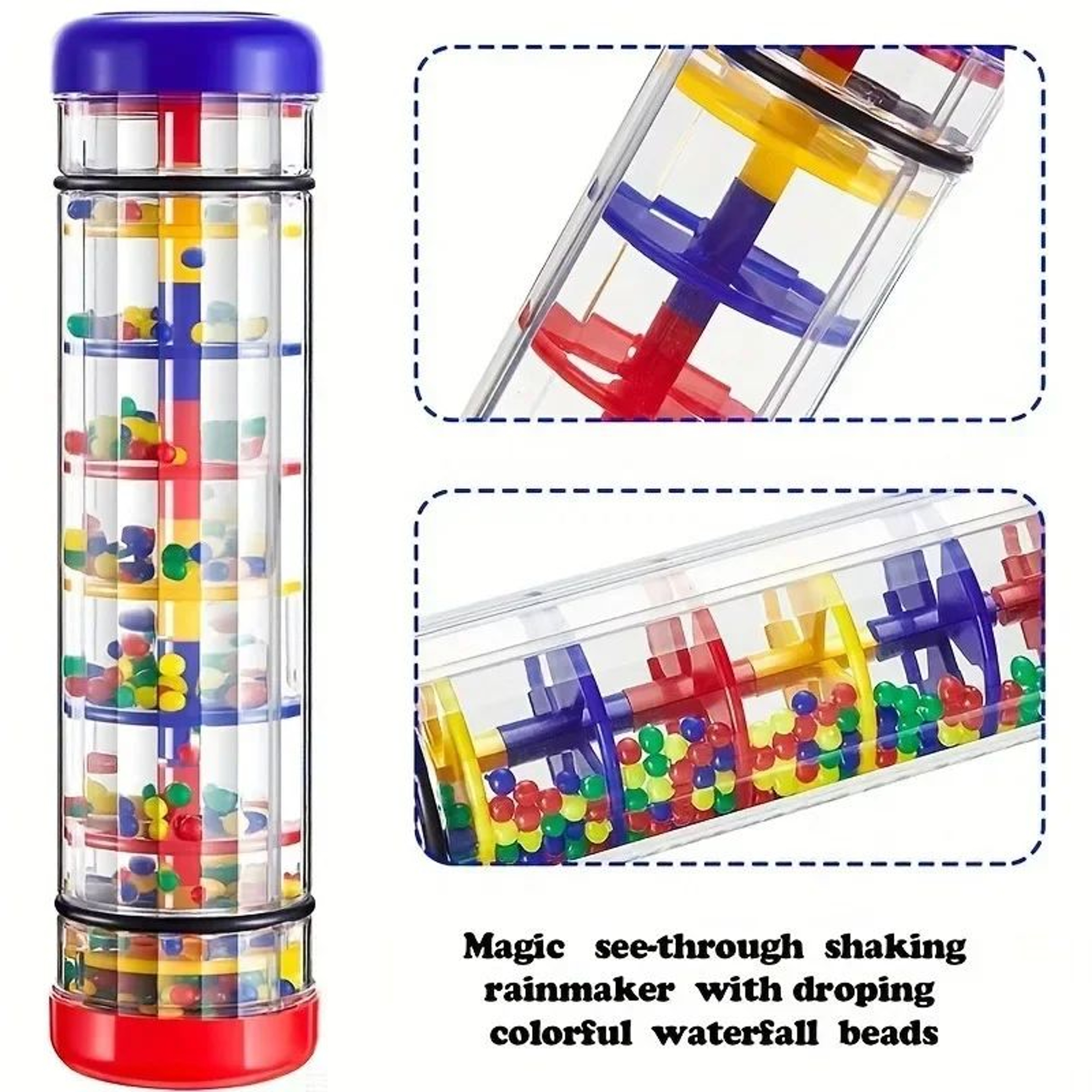 Wooden Rainmaker Montessori Sensory Musical Toy For Babies  Toddlers 4
