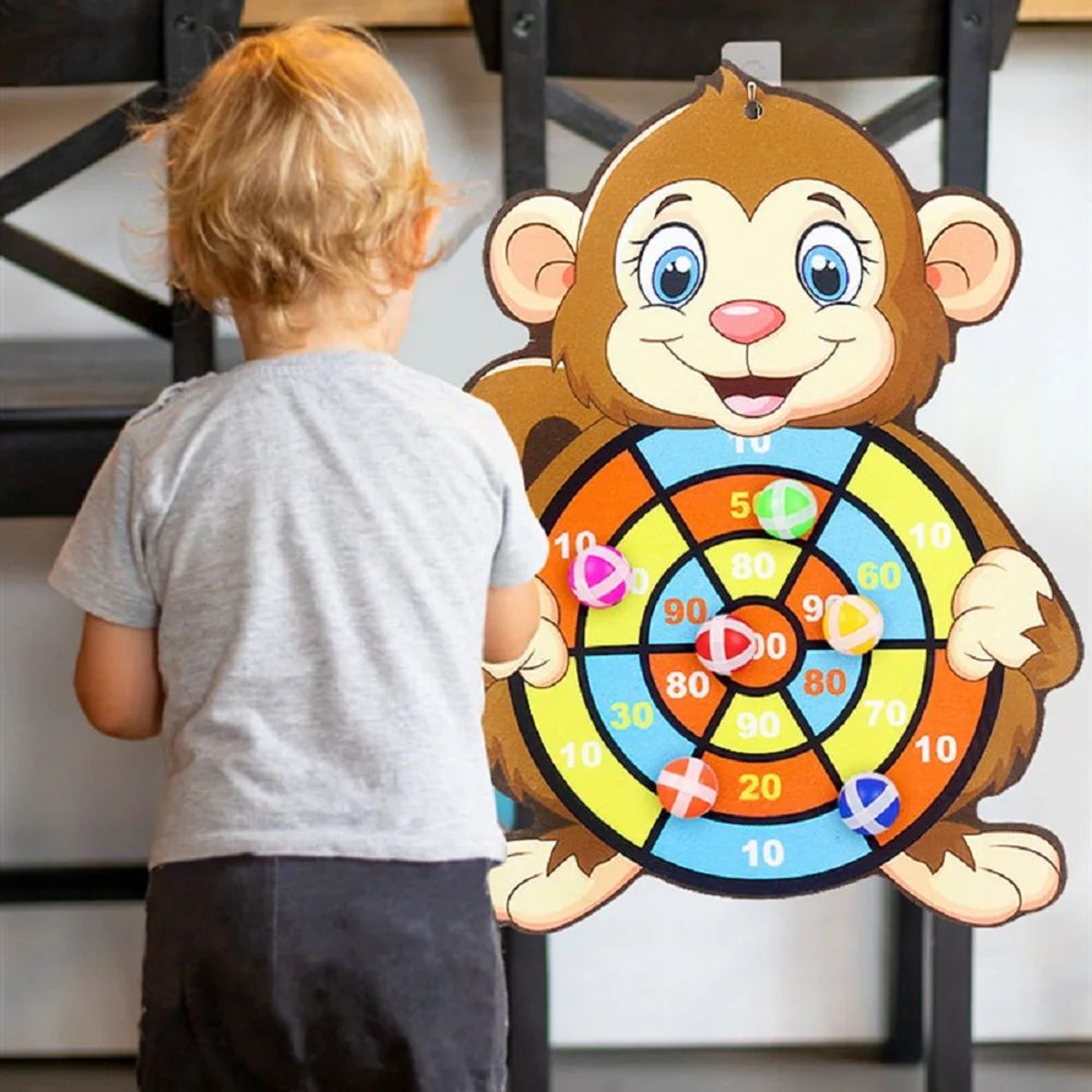 ActivePlay Montessori Sticky Ball Target Game  Kids Dart Board Set For Indoor  Outdoor Fun 1