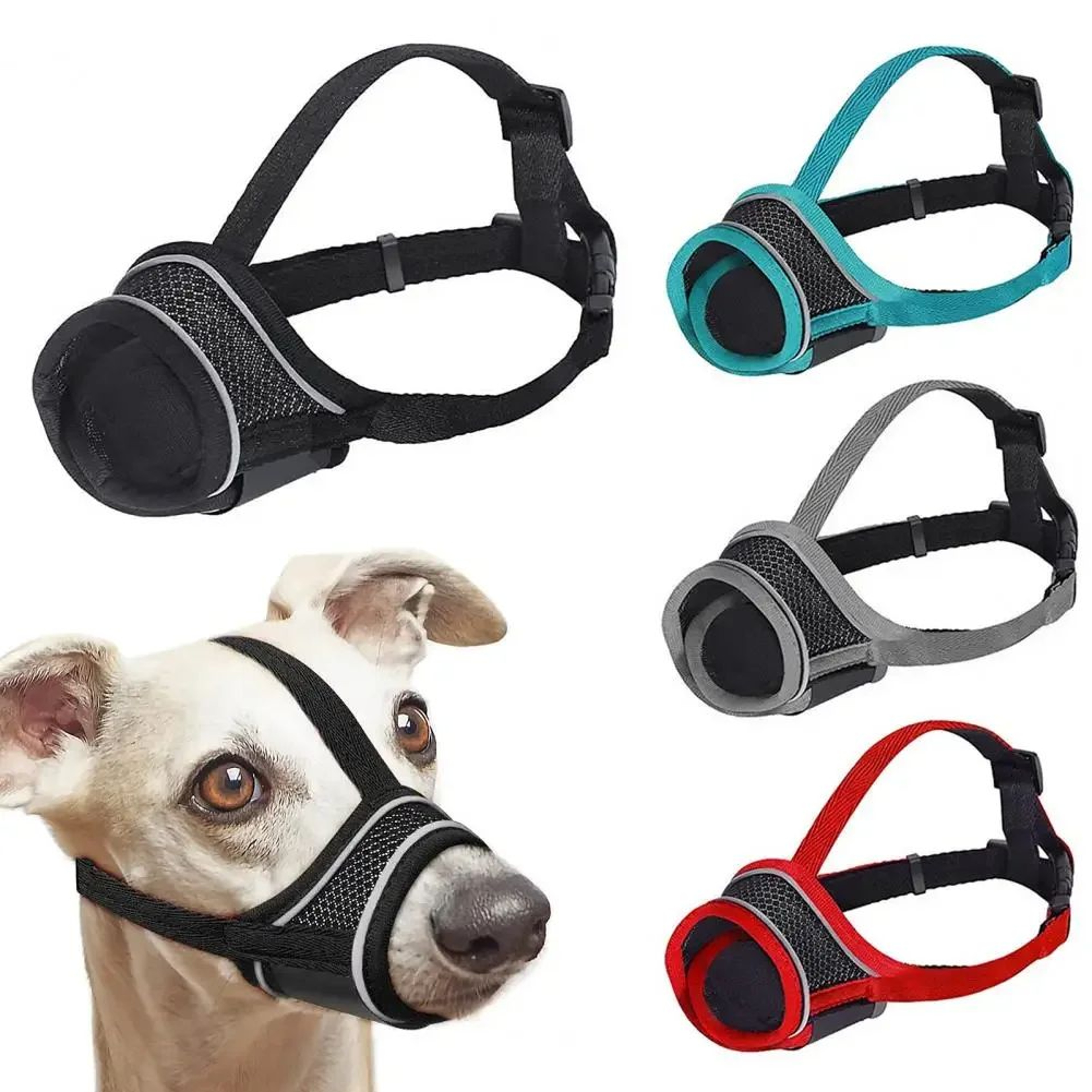 Breathable Adjustable Dog Muzzle For Calm Walks  Safer Handling 0