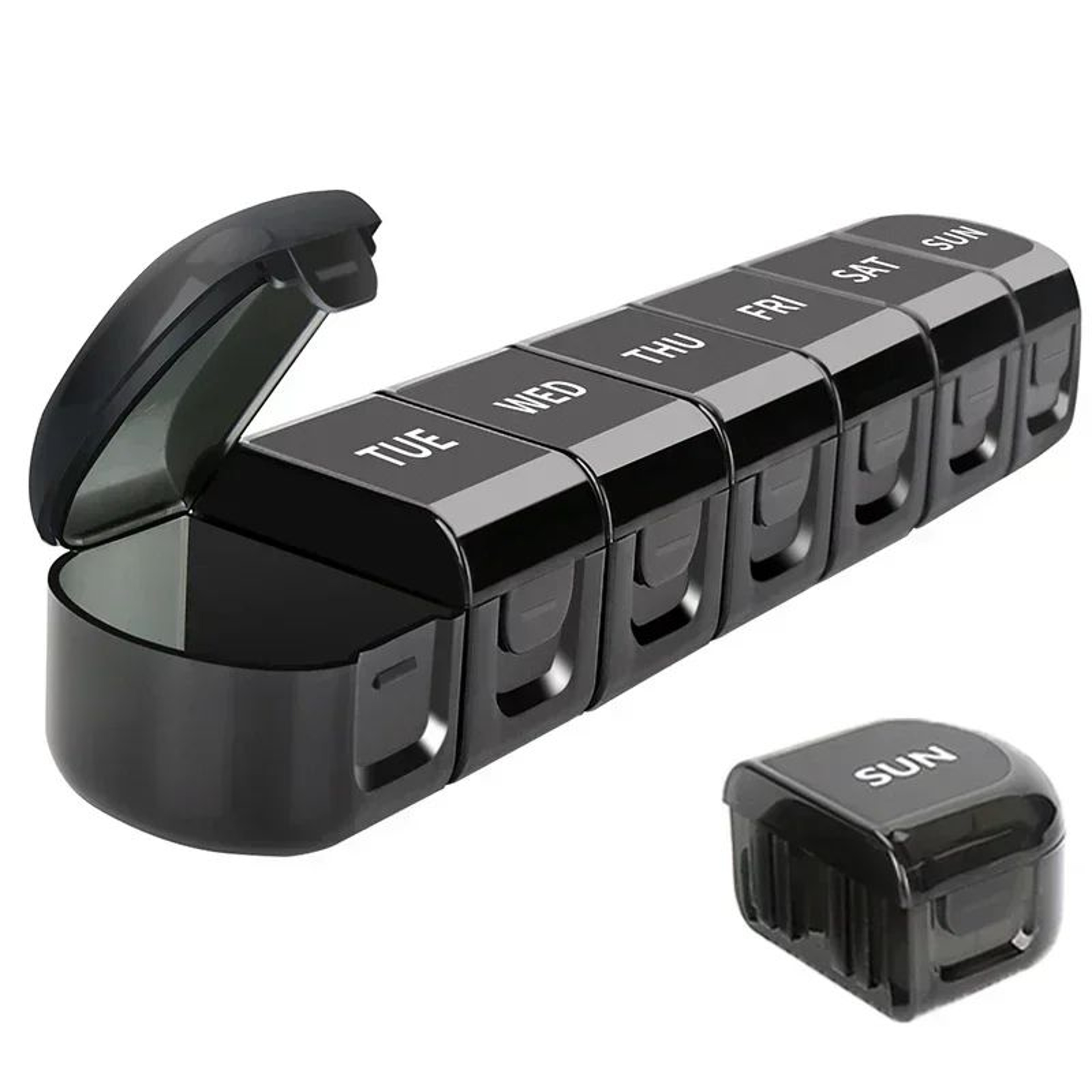 Premium 7Day Weekly Pill Organizer Box With Removable Capsule Holders  Compact Medicine Storage Cas 0