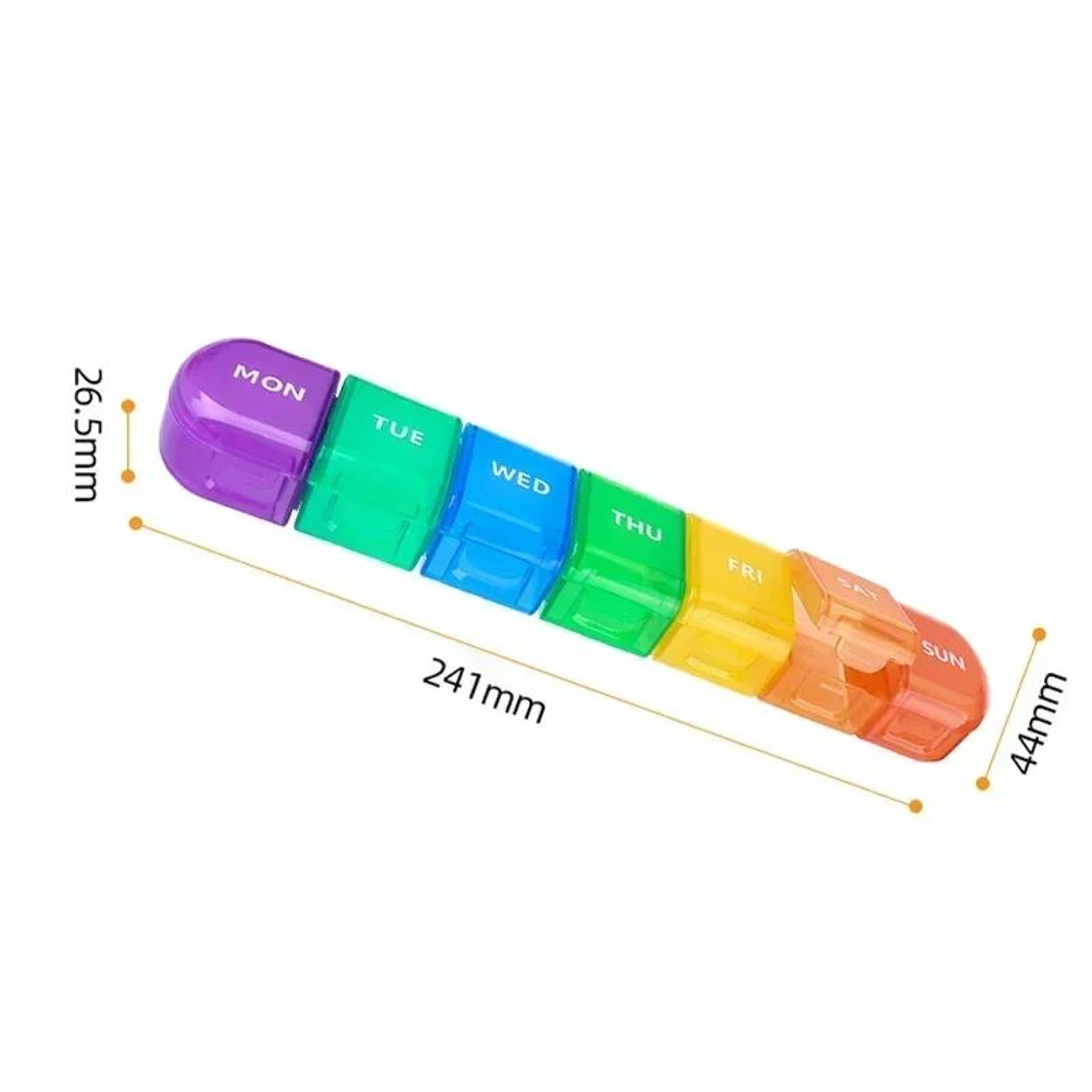Premium 7Day Weekly Pill Organizer Box With Removable Capsule Holders  Compact Medicine Storage Cas 4