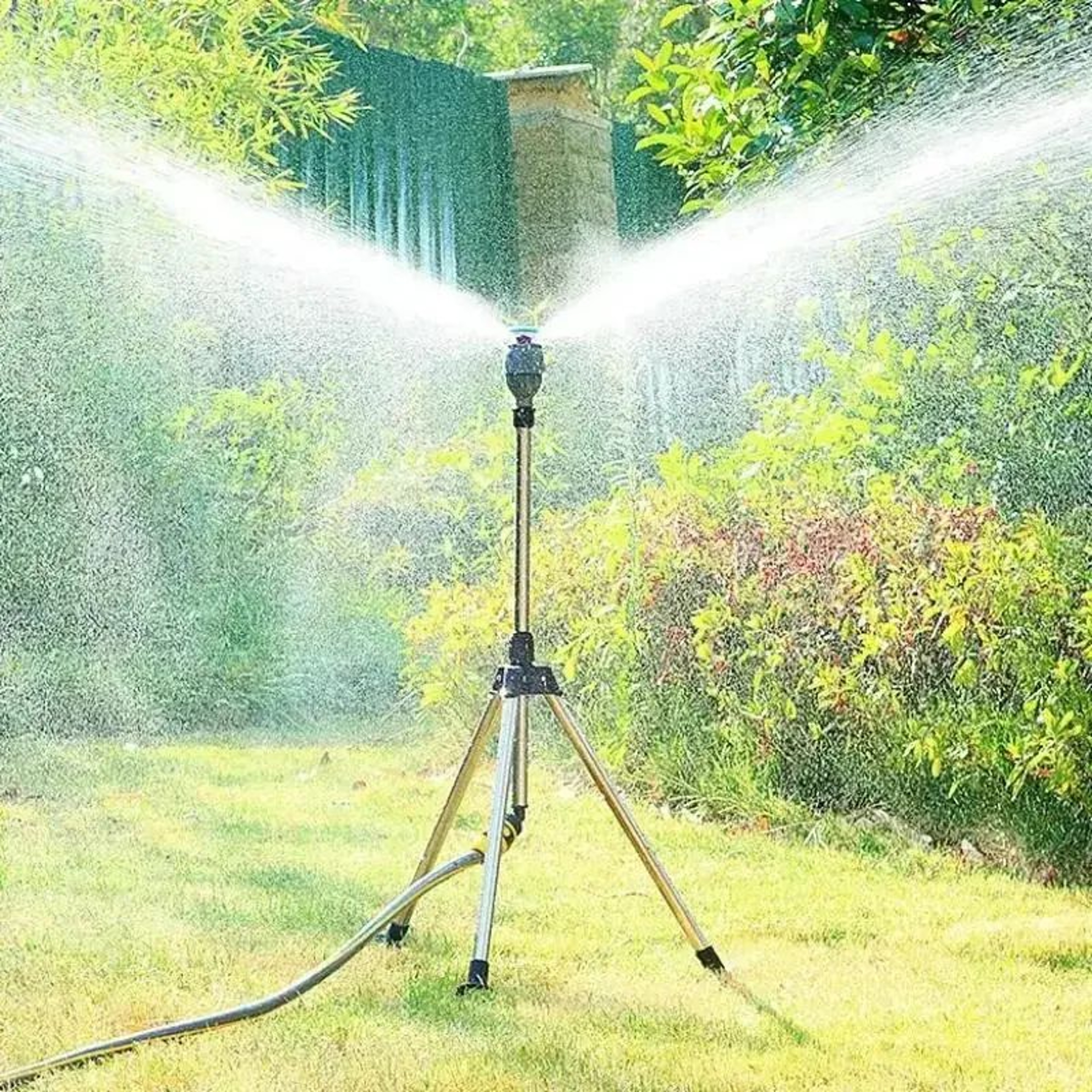 Premium 360 Automatic Rotating Tripod Garden Sprinkler Stand  Stainless Steel Irrigation  Lawn Wate 3